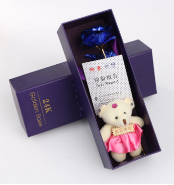 24K Gold Foil Purple Rose - Mother&