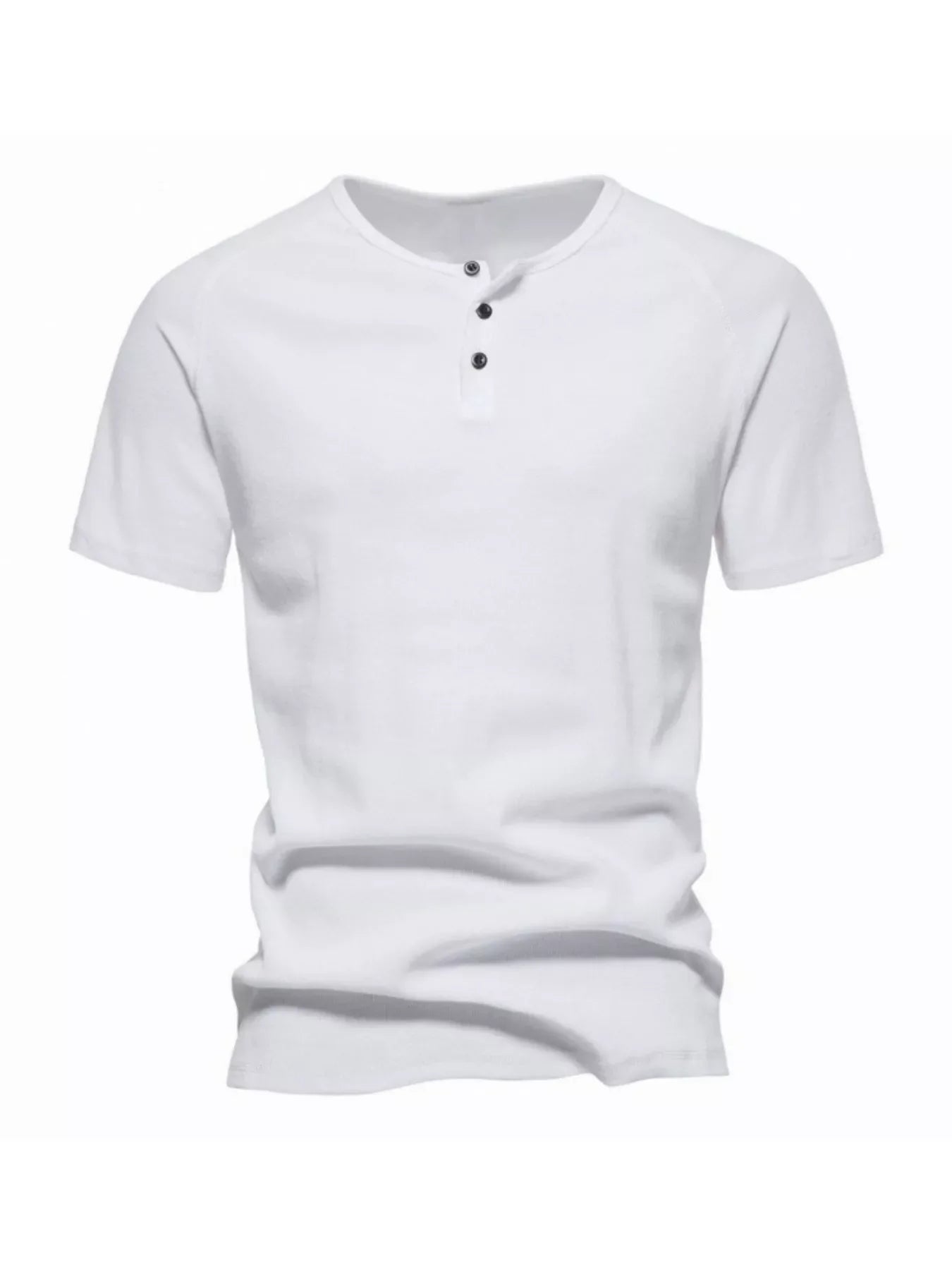 Men's Plus Size Button Detail Casual Henley T-Shirt - Loving It Shop