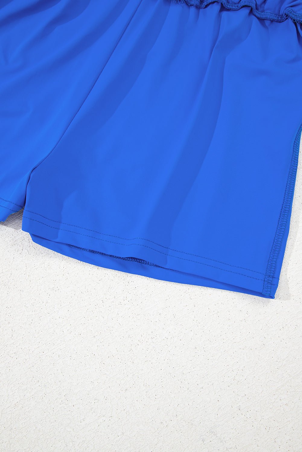 Sky Blue Drawstring Elastic Waistband Lined Tennis Skorts - Loving It Shop