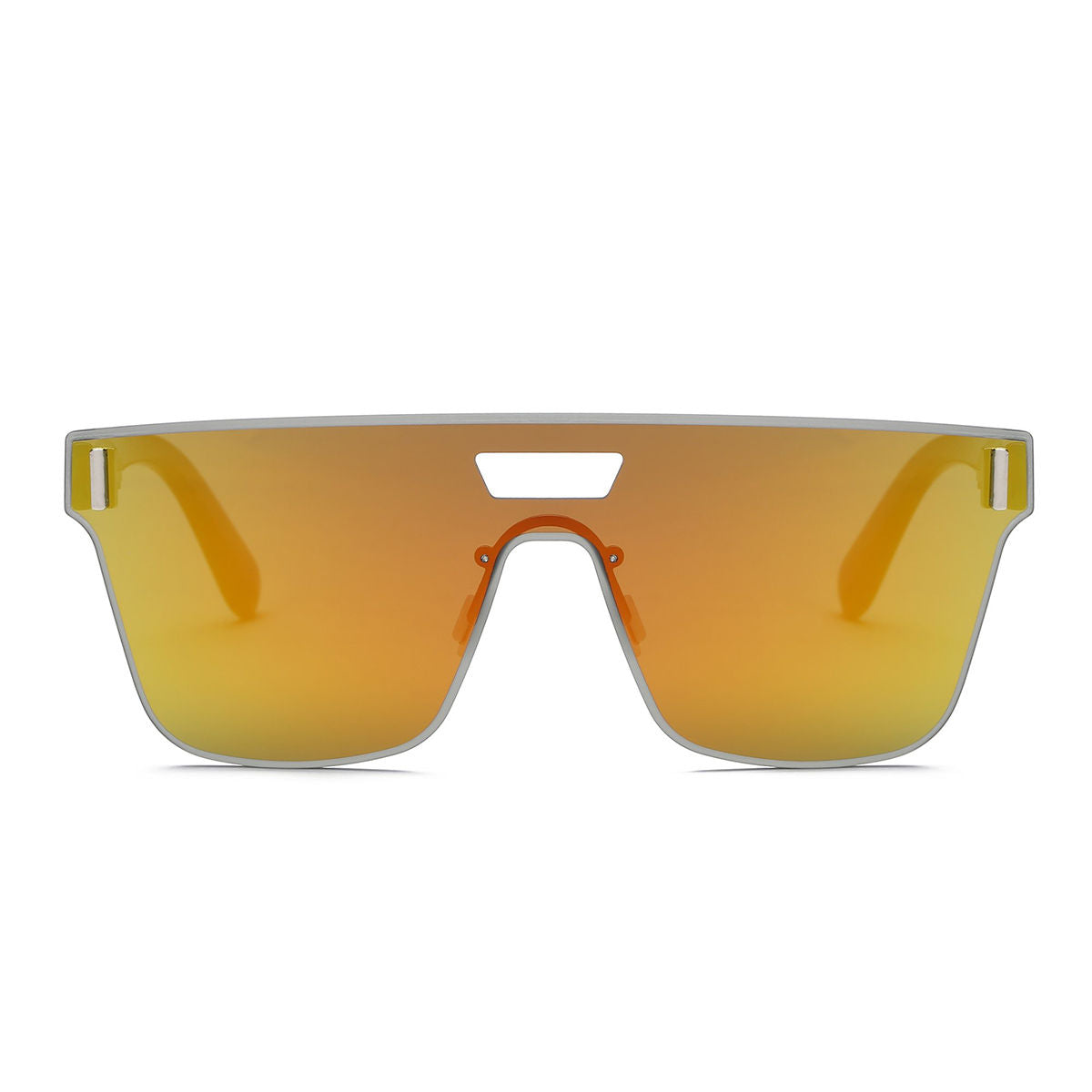Square Mirror Glasses Unisex Orange Trendy Fashion Accessory