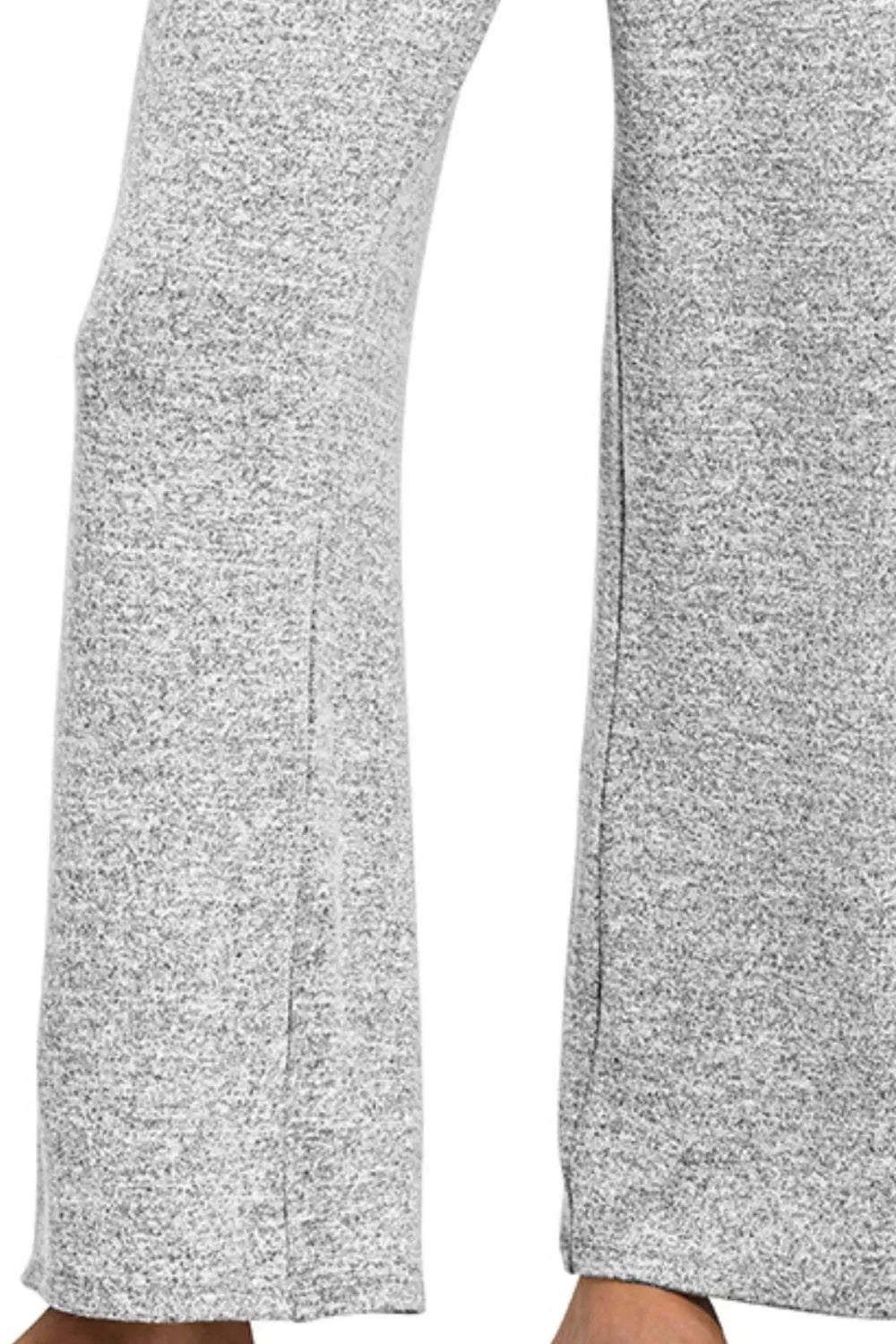 Soft Melange Hacci Elastic Waistband Lounge Pants