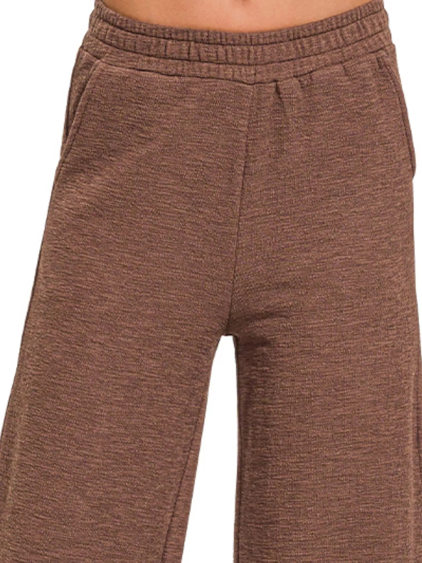 Cotton Slub Wide Leg Pants