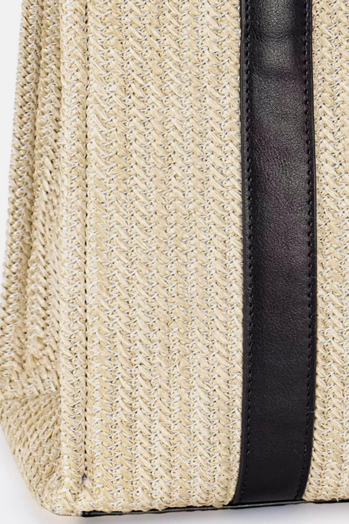 David Jones Square Woven Tote Handbag