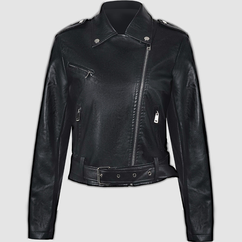 Lapel Short Belt Women&