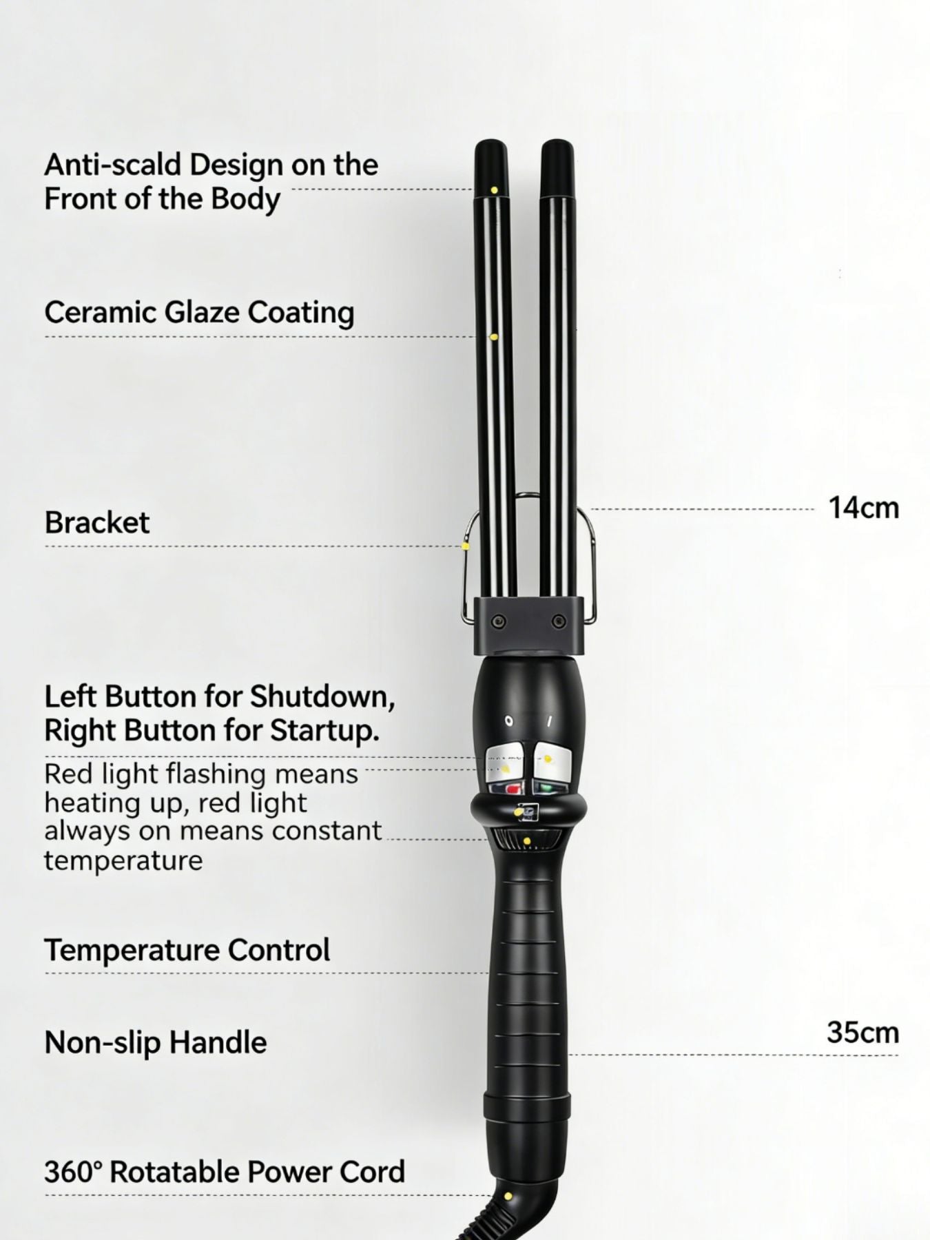 Adjustable Temperature Curling Iron - Loving It Shop