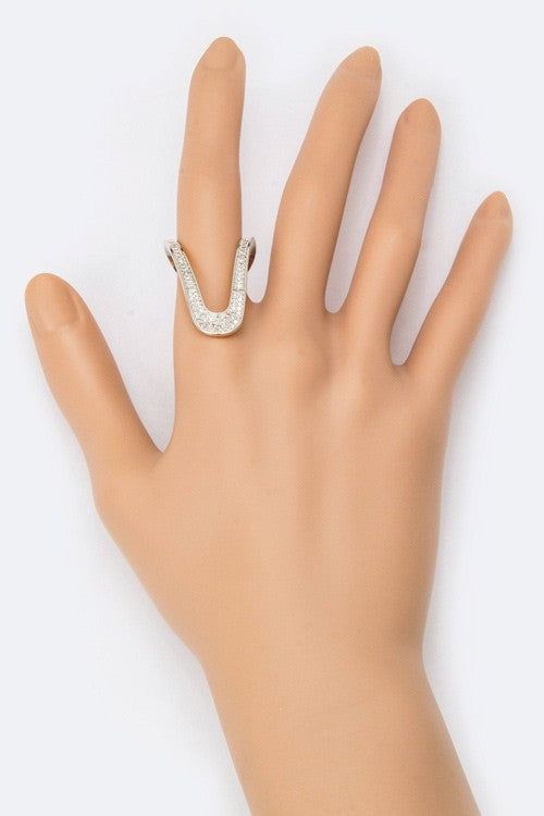 Statement CZ Iconic Arch Ring – Trendy Fashion Jewelry Accessory