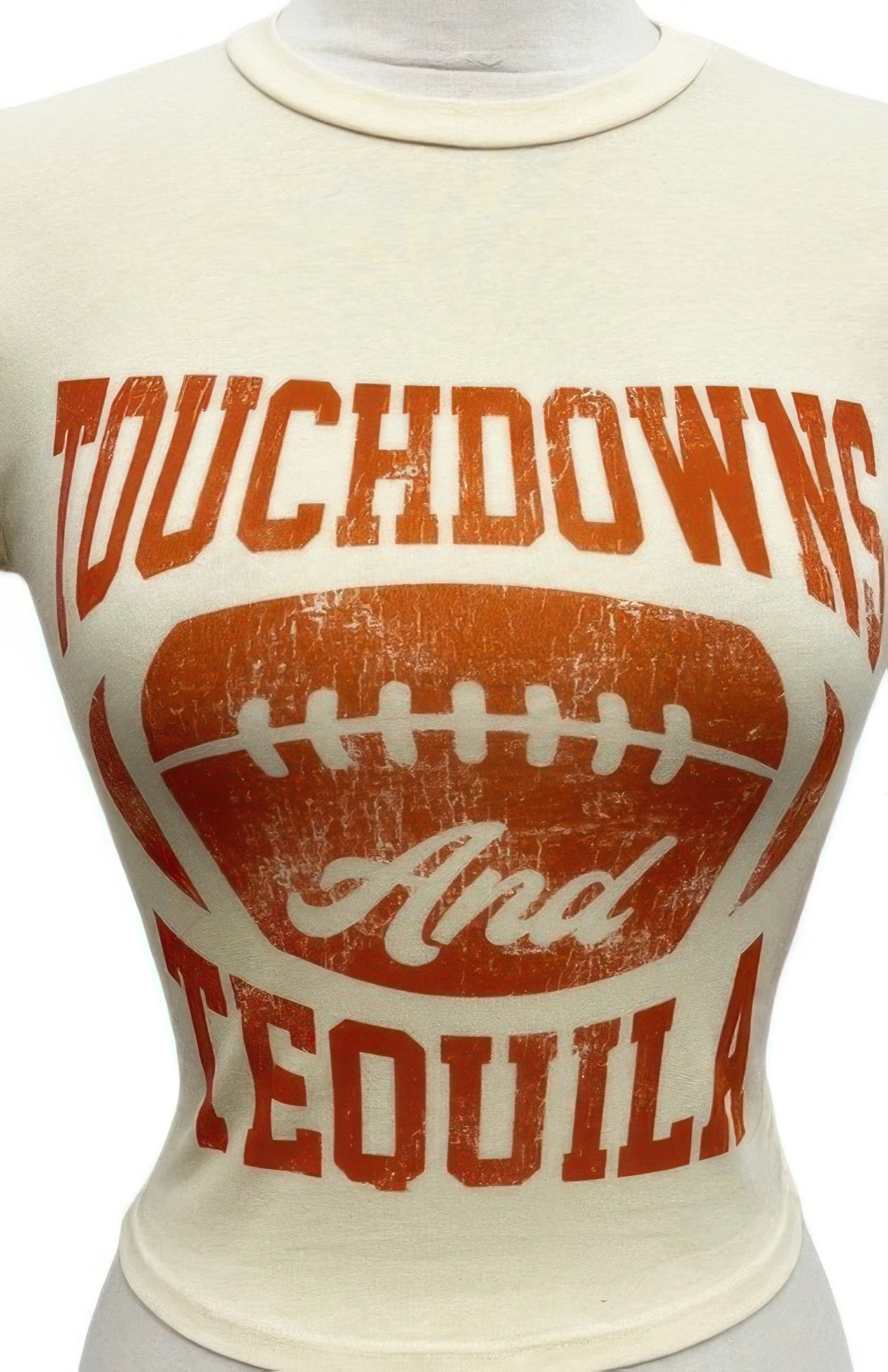 Touchdowns & Tequila Graphic Crop Tee