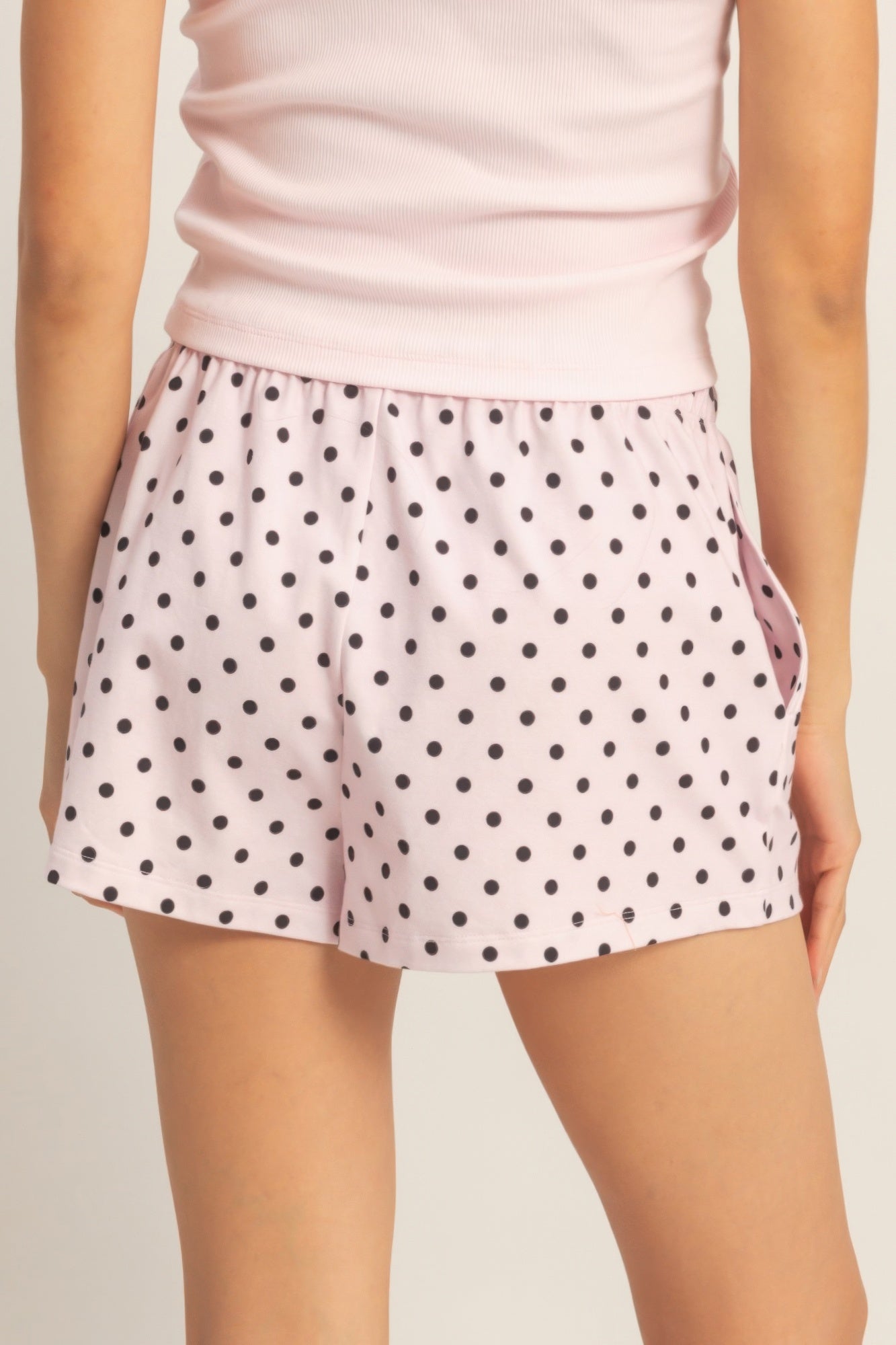 Polka Dot Drawstring Shorts