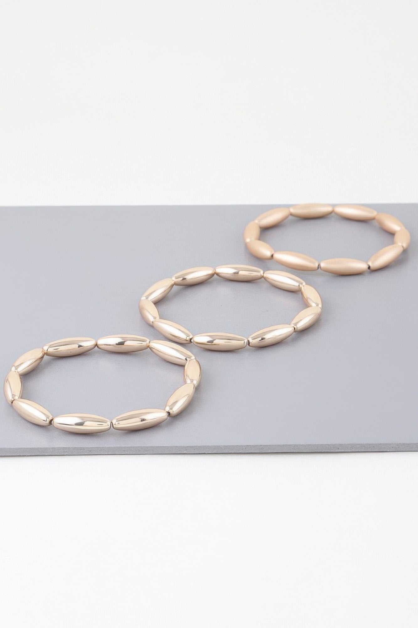 Triple Wide Beaded Cuff Bracelet