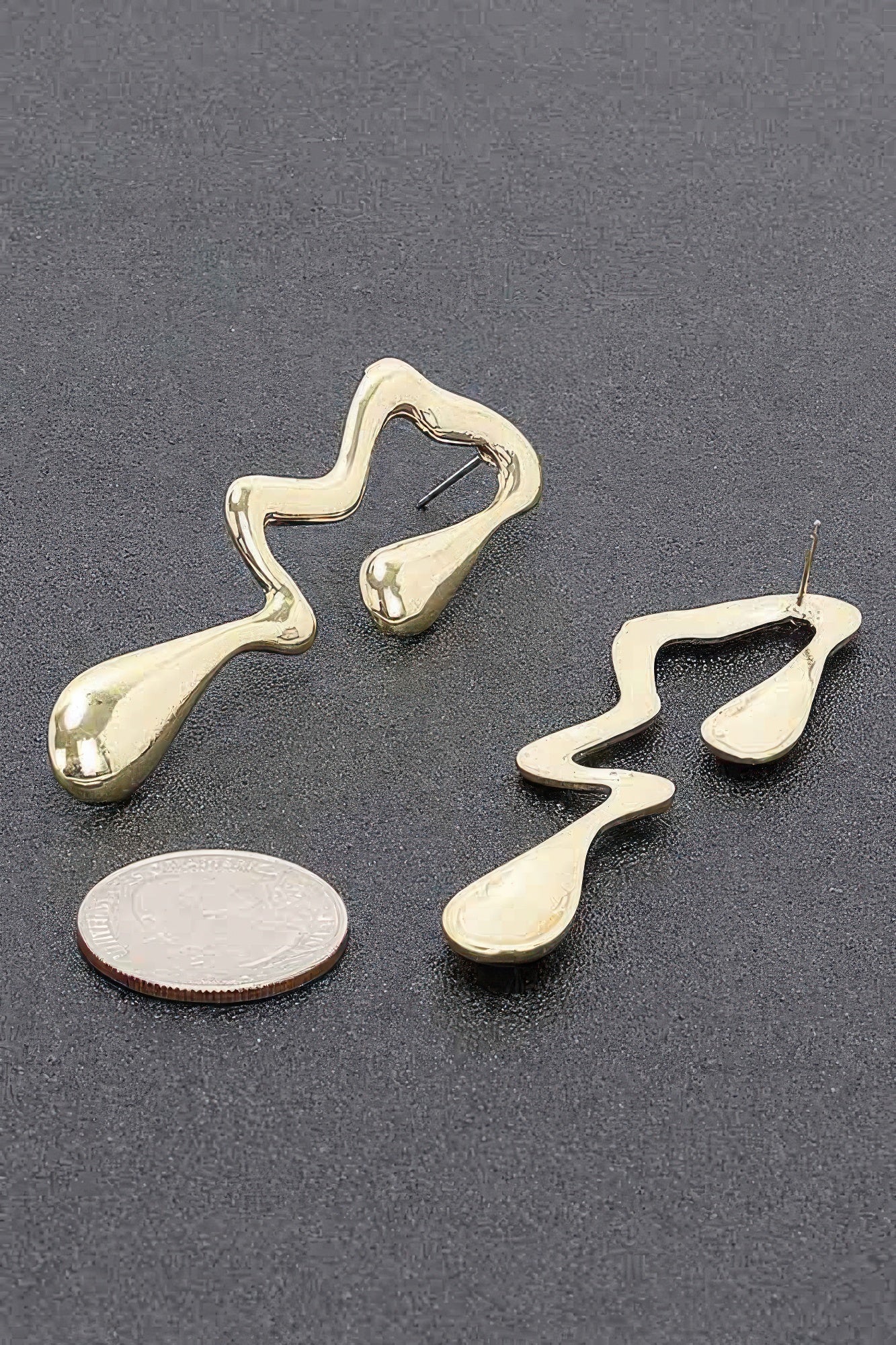 Metal Gold Dip Earring