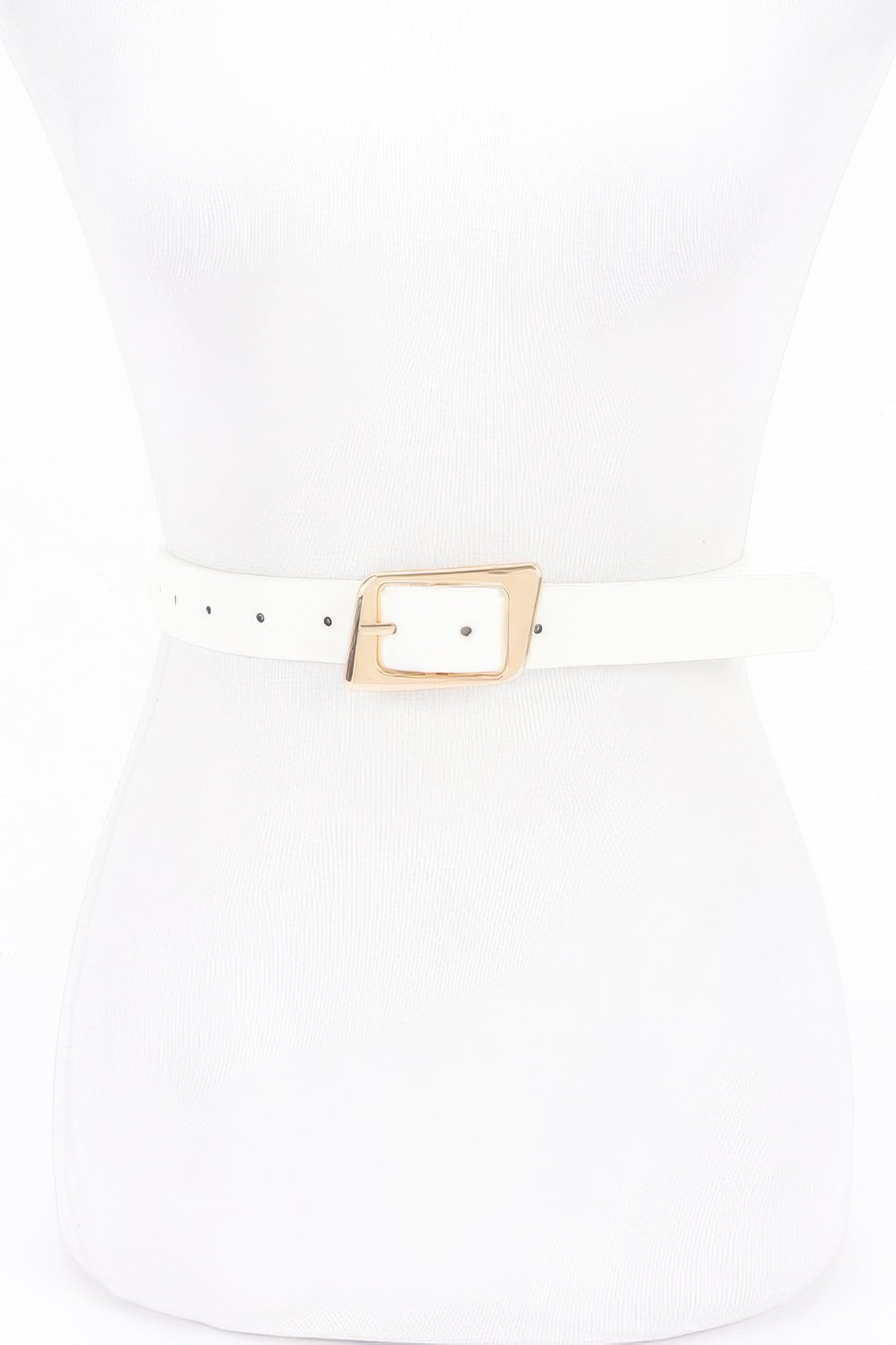 Faux Leather Metal Buckle Belt