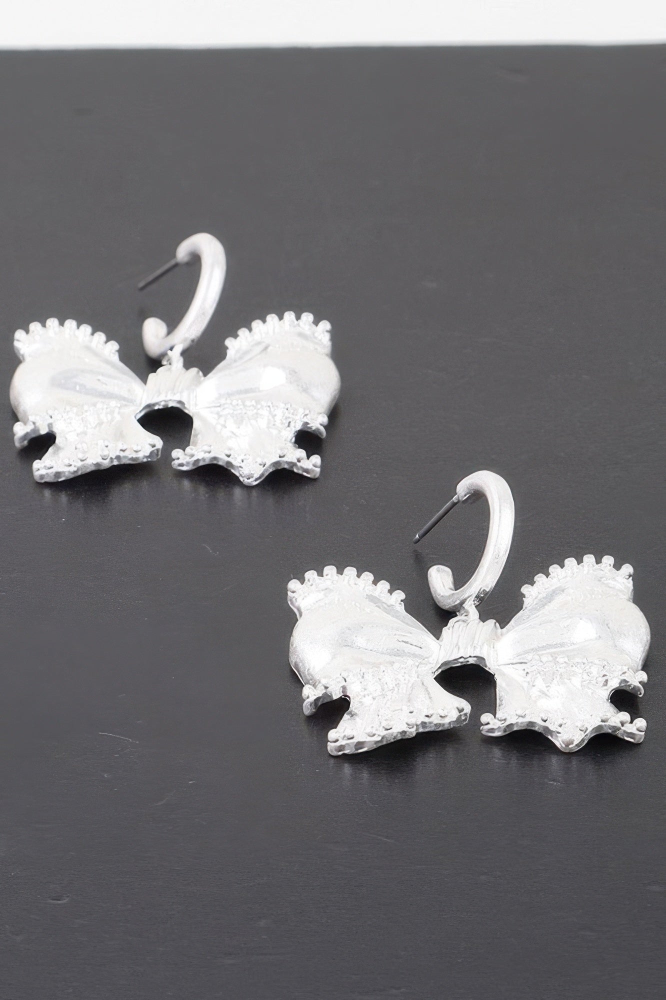 Beaded Ribbon Dangle Earrings