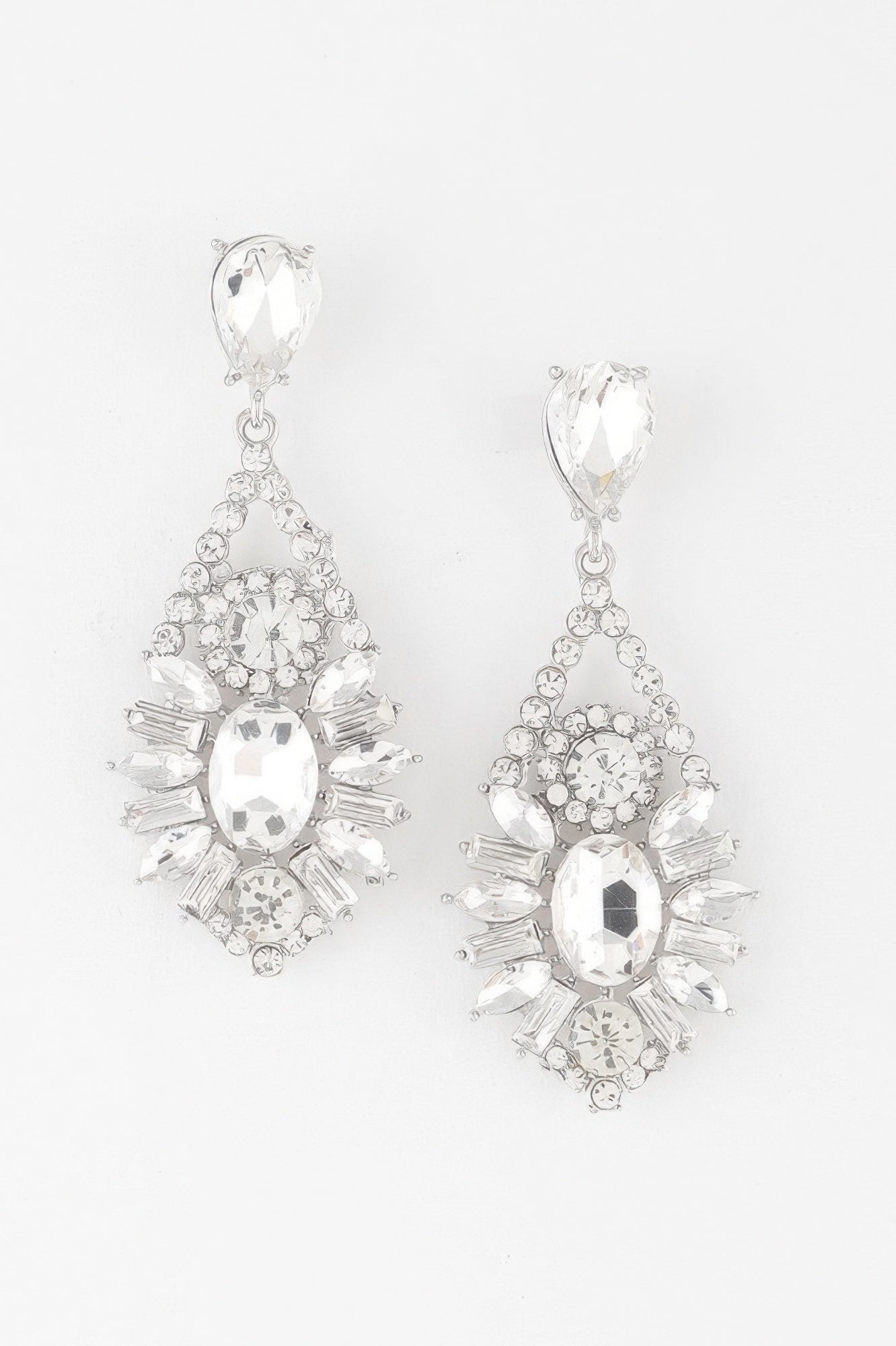 Multi Crystal Teardrop Earrings