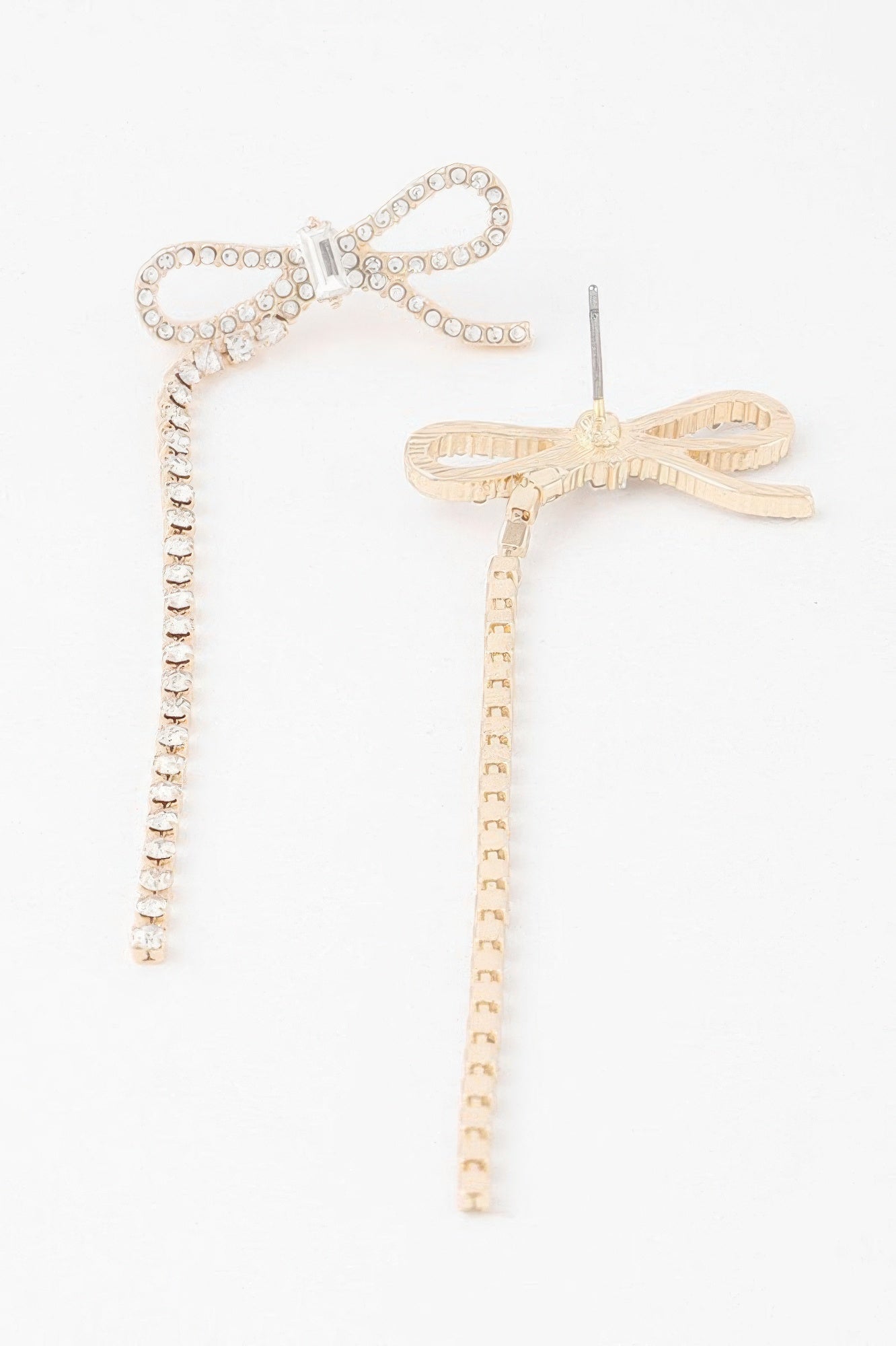 Half Ribbon Drop Earrings
