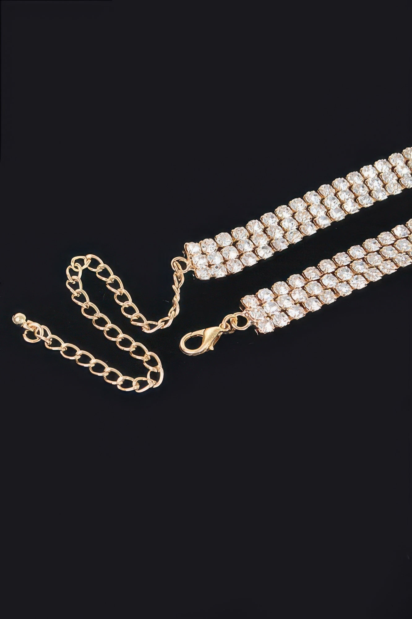 Rhinestone Ribbon Choker