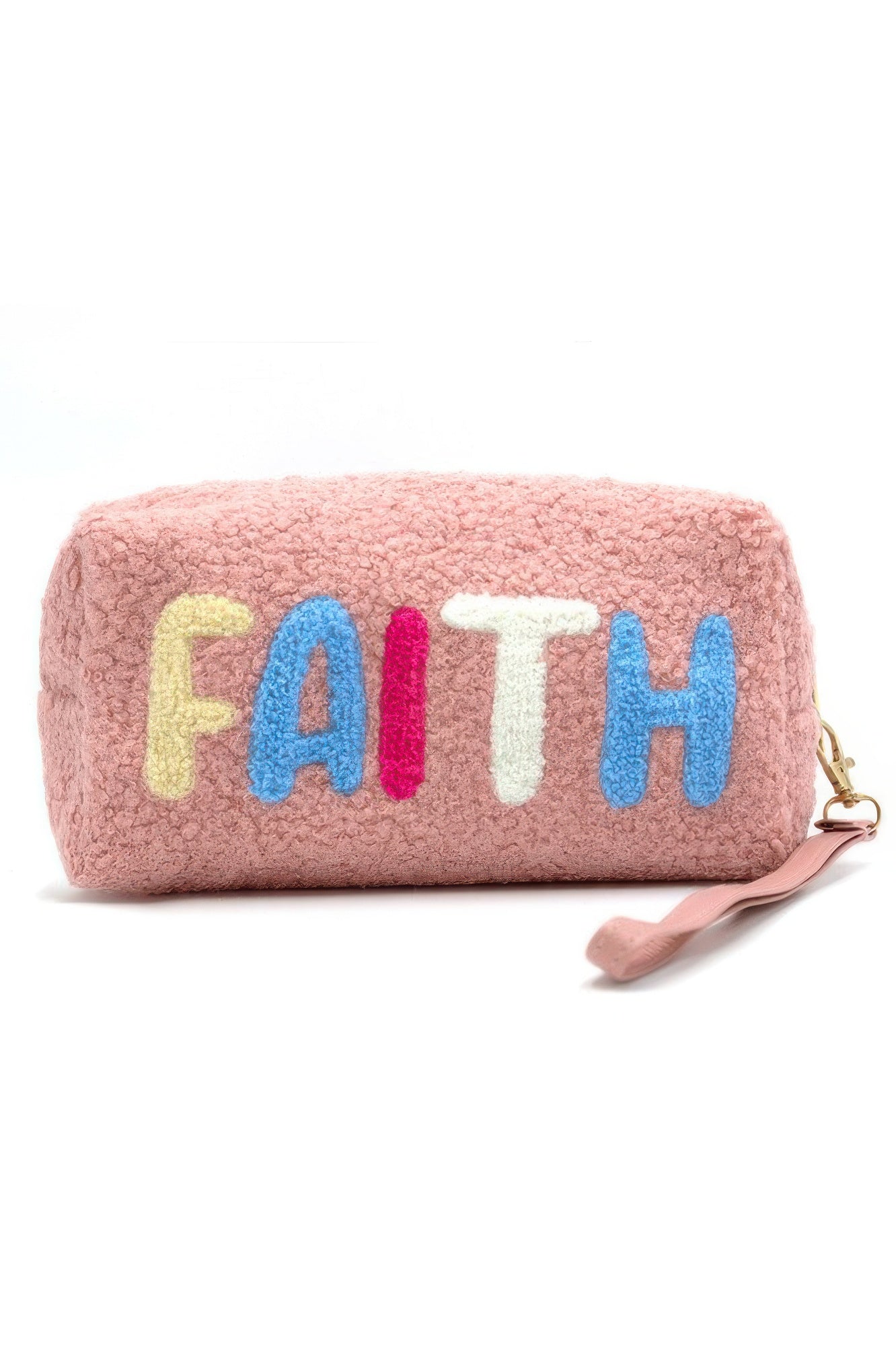 Faux Fur Faith Pouch W/wristlet