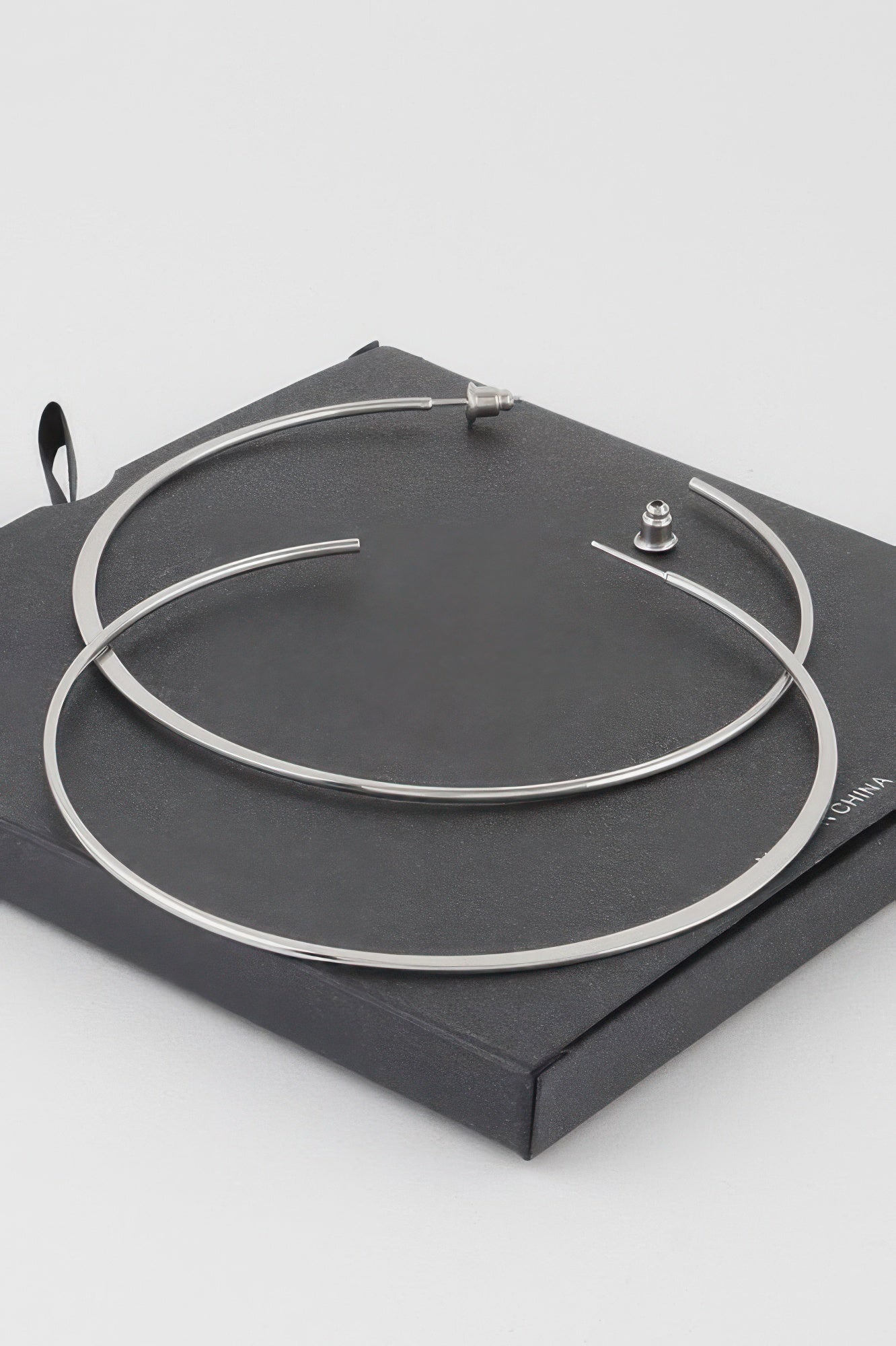 Oversized Metal Dipped Hoop Earrings