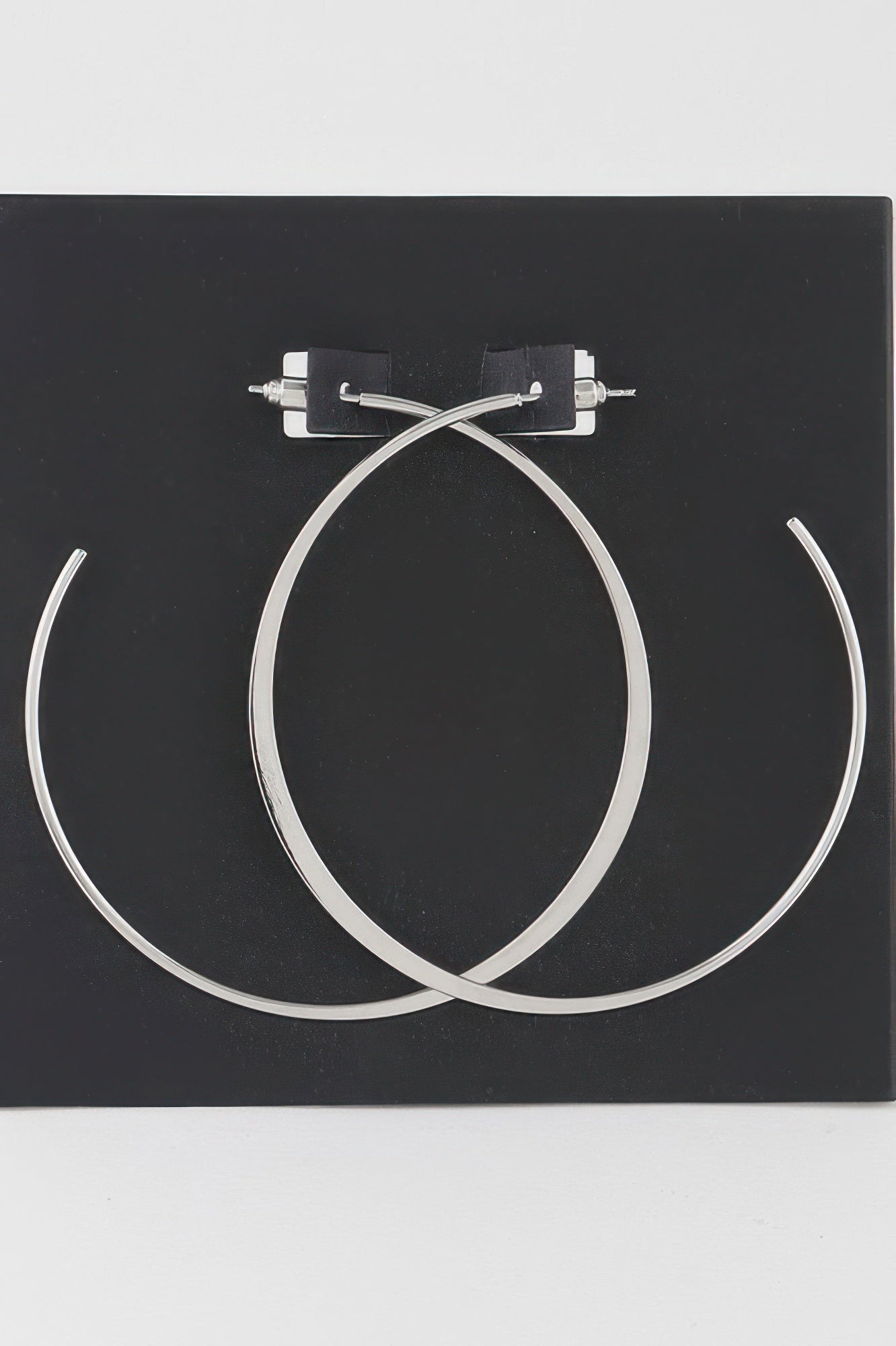 Oversized Flat Metal Hoop Earrings