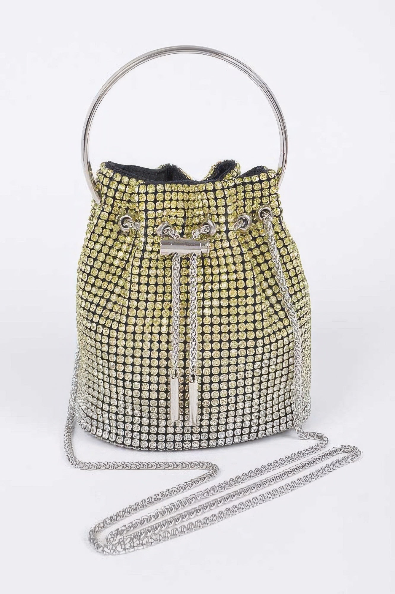 Rhinestone Ombre Bucket Bag