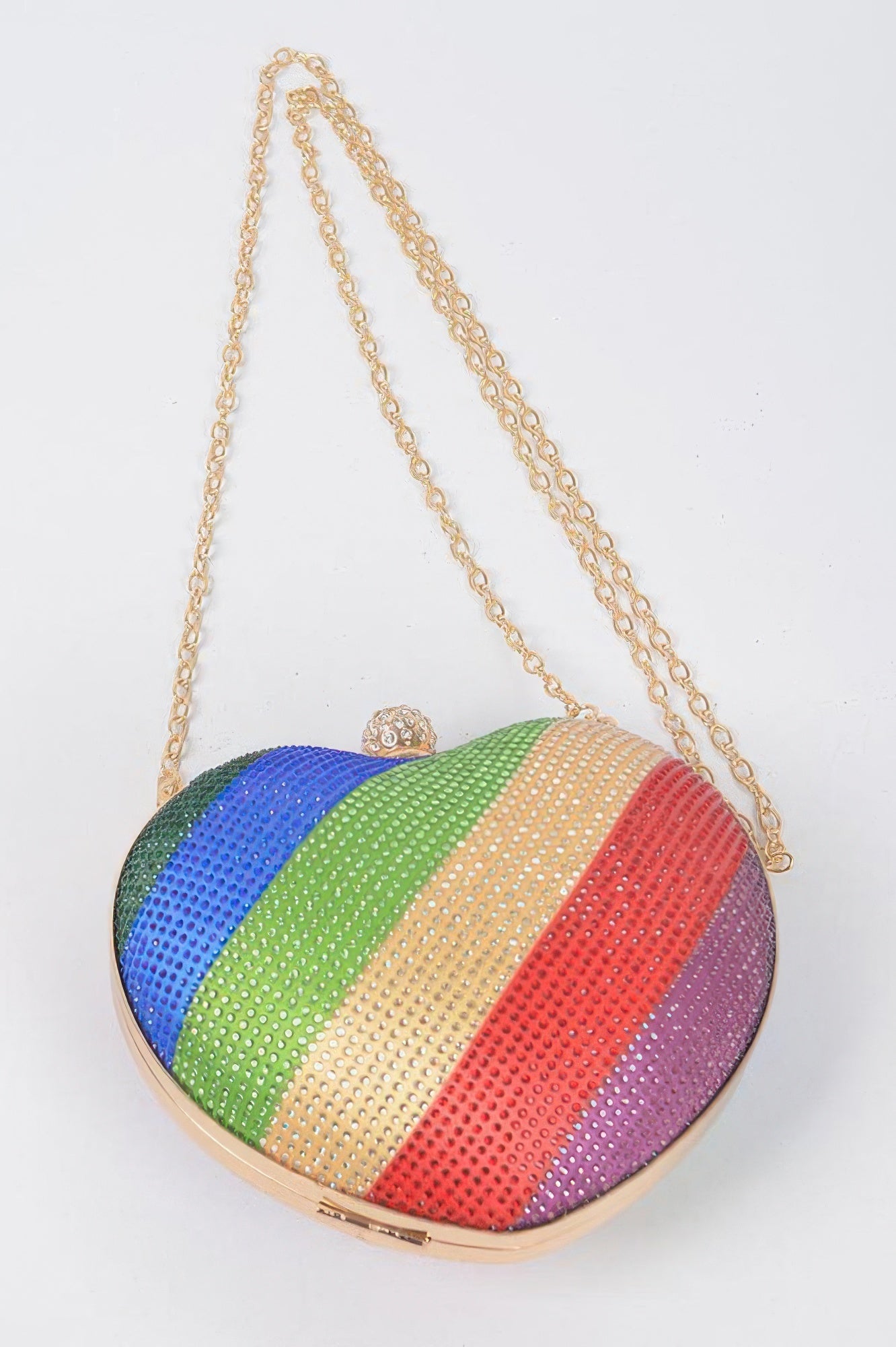 Rhinestone Hotfix Multi Color Clutch