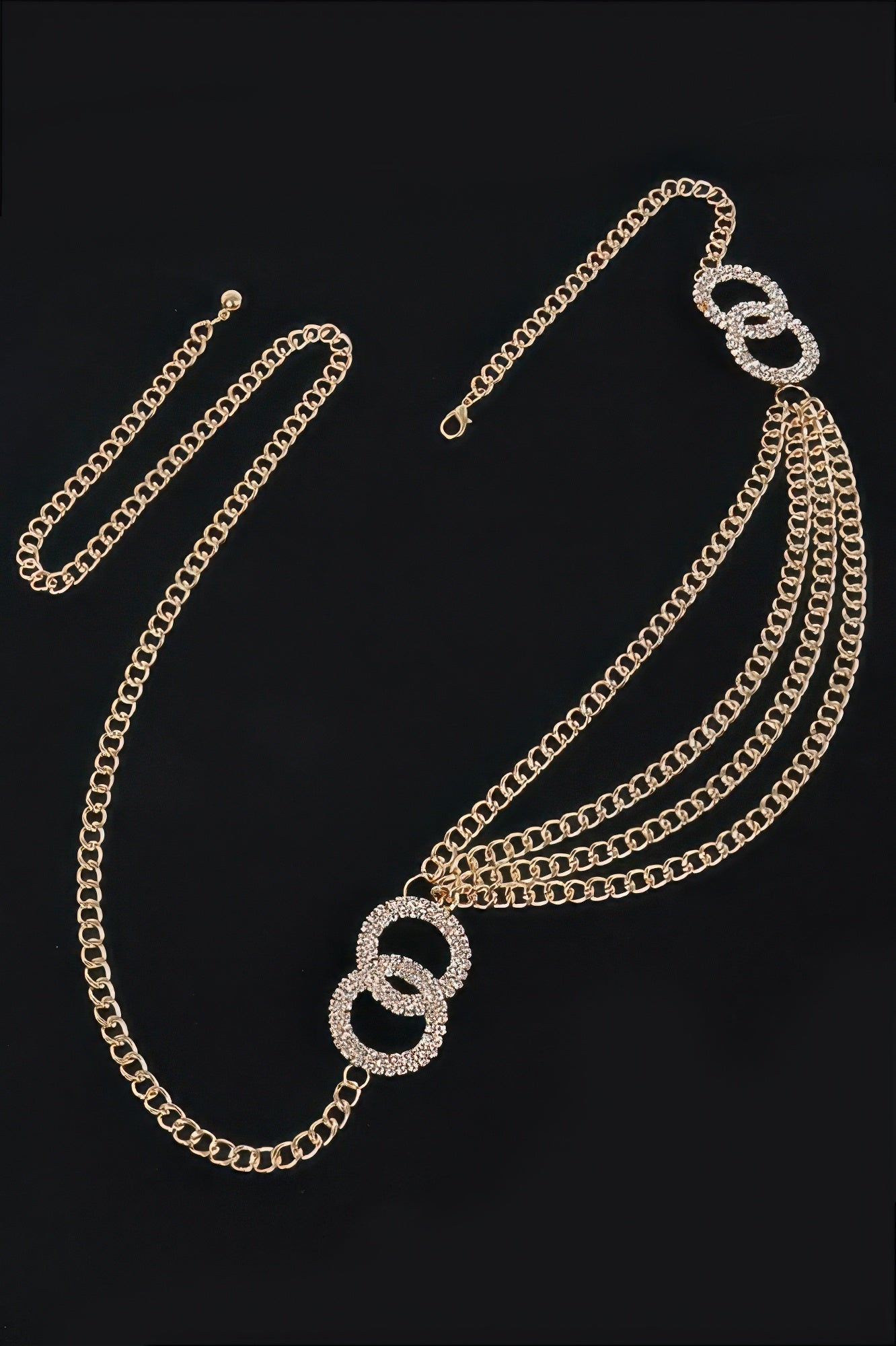 Oo Buckle Layered Chain Belt