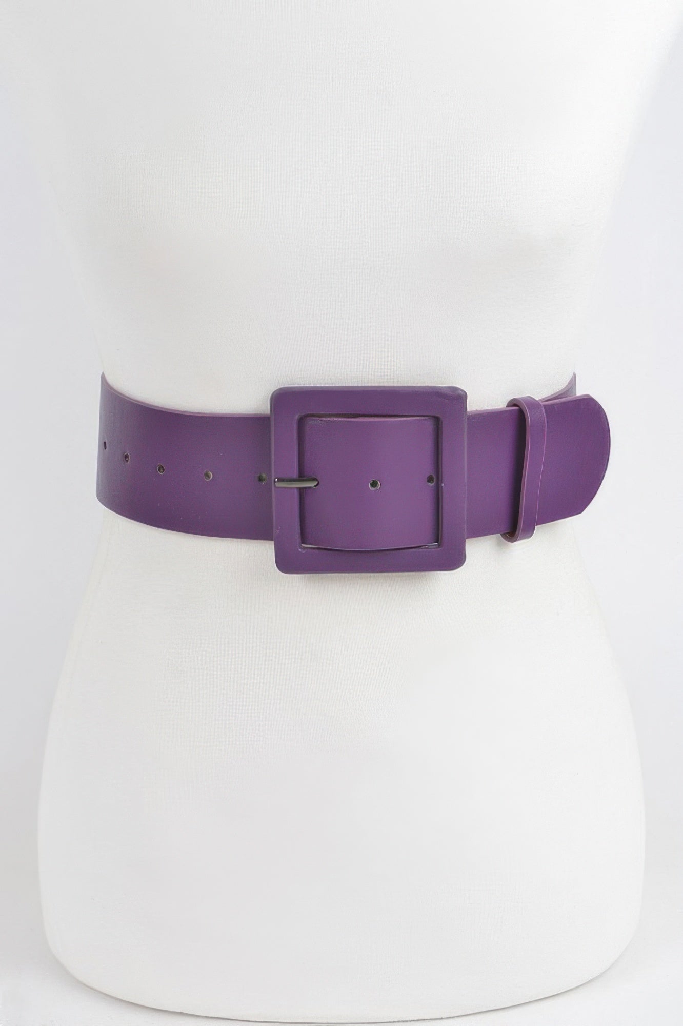 Faux Leather Wide Waist Belt