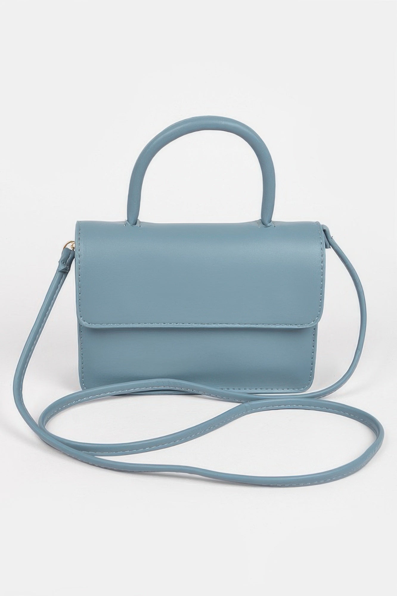 Faux Leather Pleated Shoulder Strap Bag