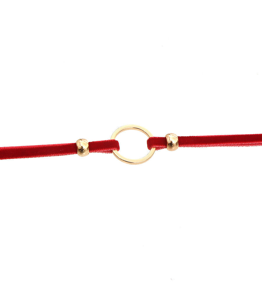 Metal O-Ring Choker Necklace Multicolored Stylish Statement Jewelry