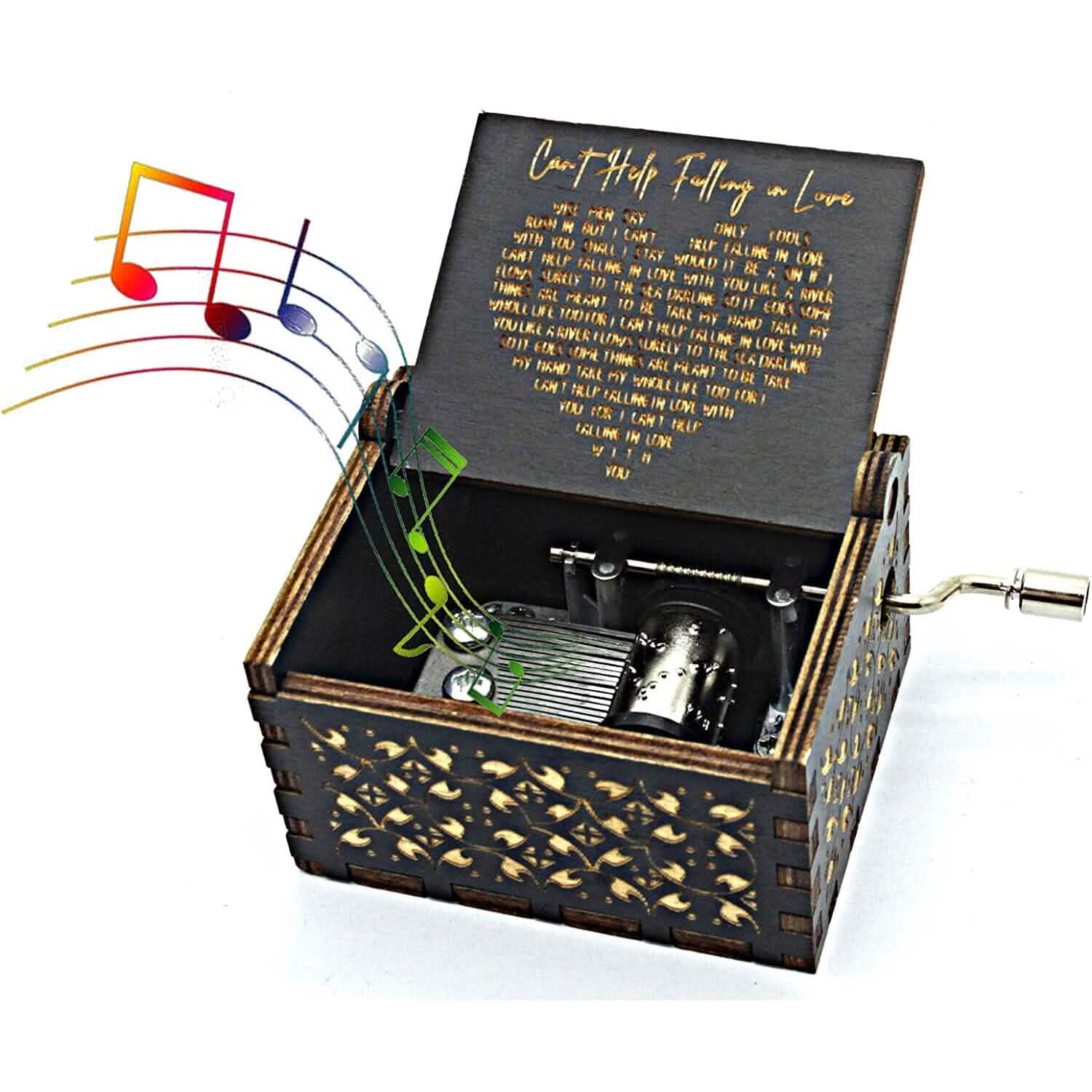 Antique Engraved Musical Box Can&