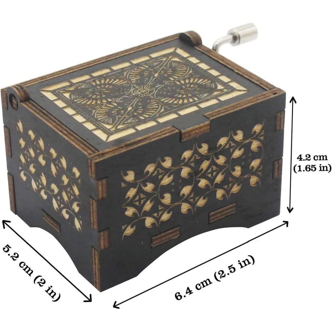 Antique Engraved Musical Box Can&