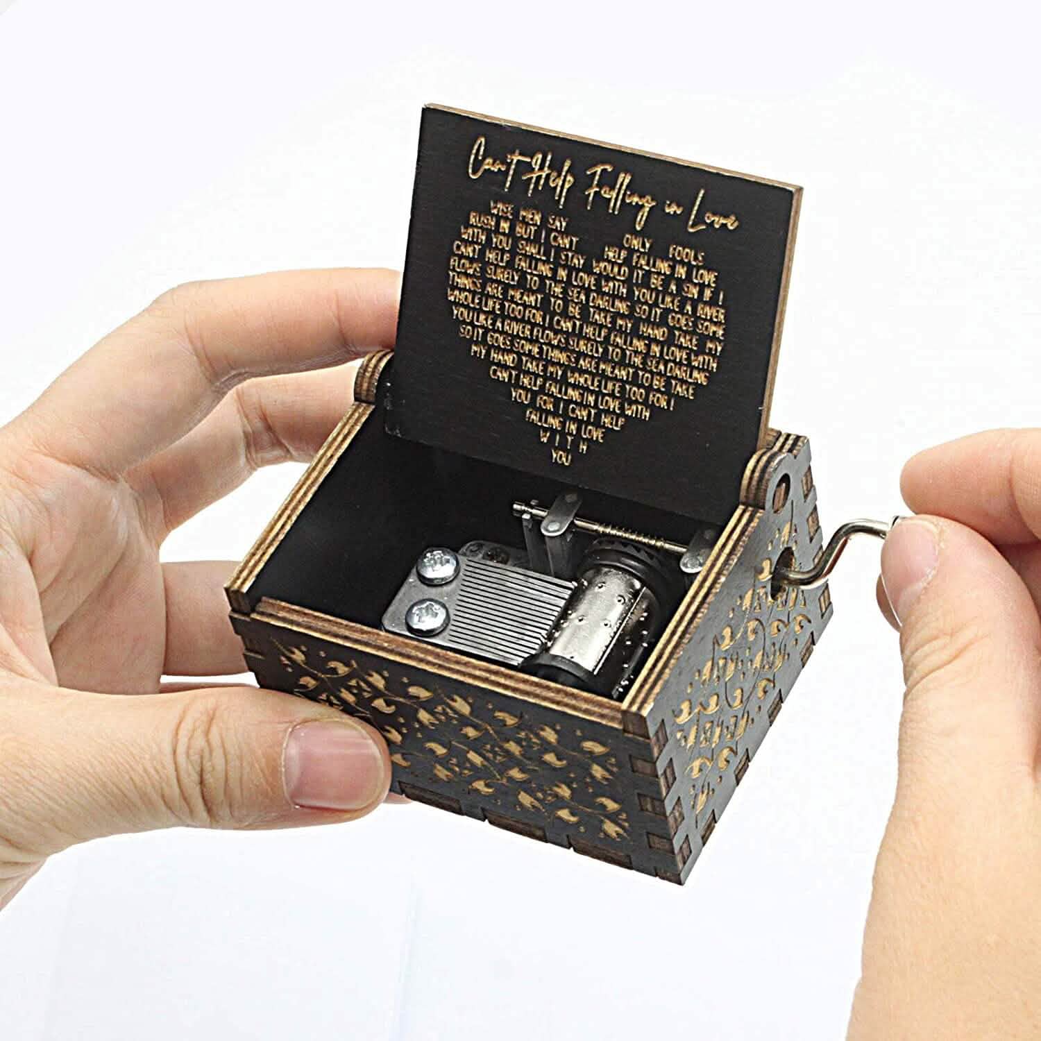 Antique Engraved Musical Box Can&