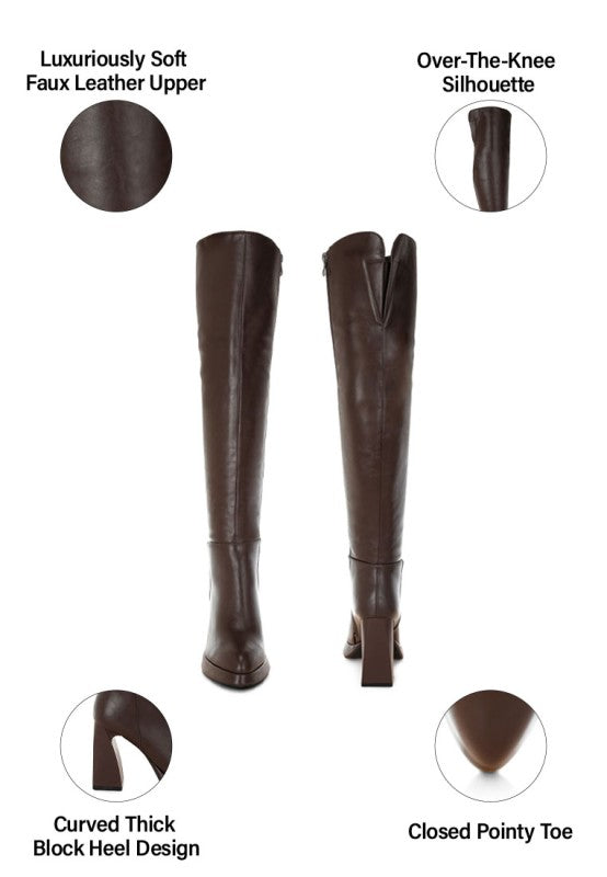 Nenana Faux Leather Knee-High Boots