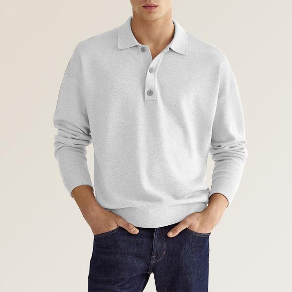 New Autumn Long Sleeve V-neck Buttons Men&