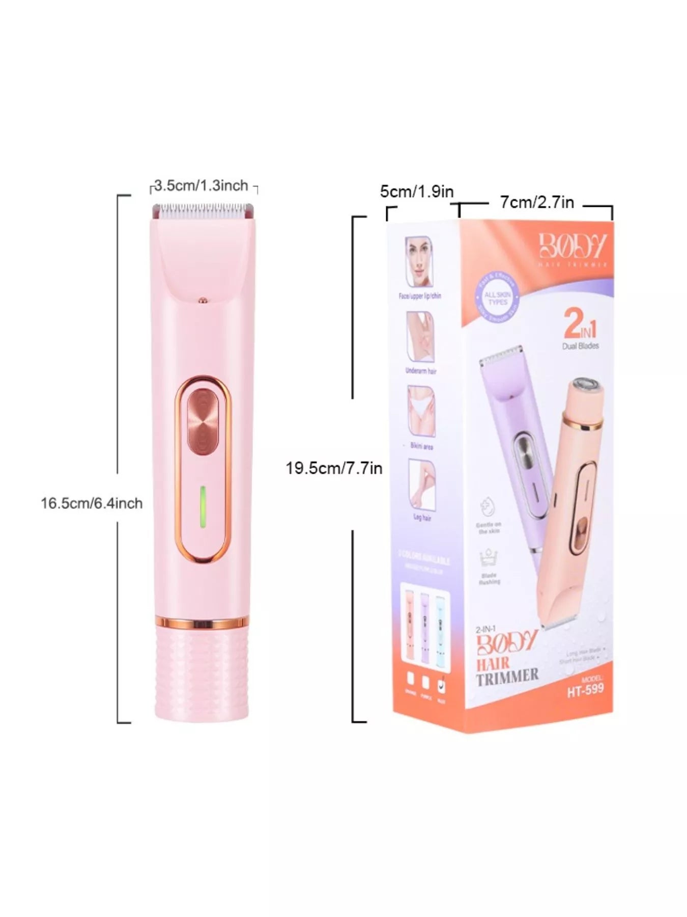 Painless Double - Head 2 - in - 1 Hair Removal - Loving It Shop