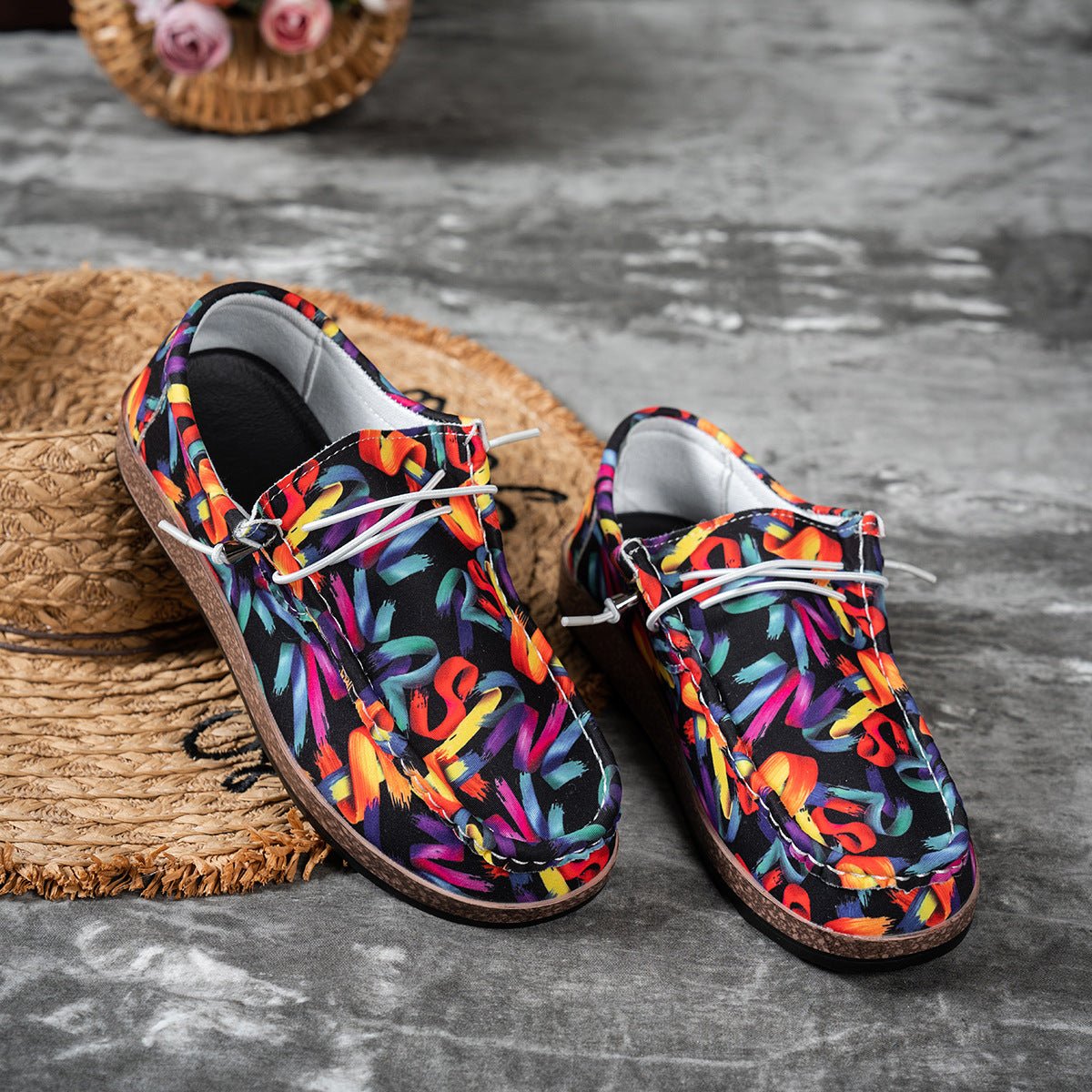 Colorful Printed Casual Loafers - Loving It Shop