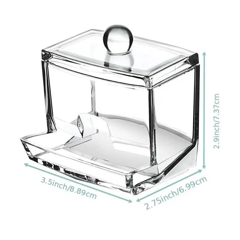Cotton Swab Holder Cotton Ball Dispenser Organizer Clear Storage Containers