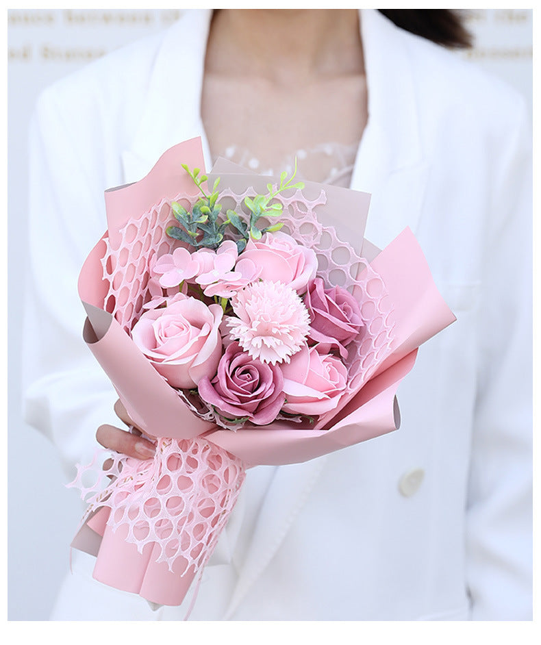 Eternal Rose Soap Flower Gift for Mother&
