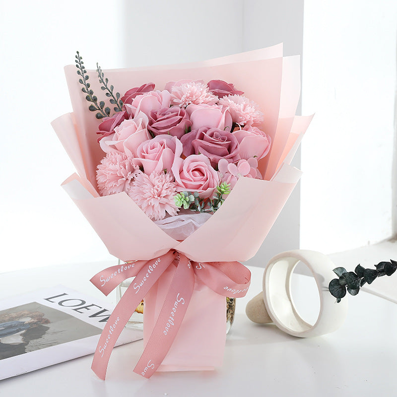 Eternal Rose Soap Flower Gift for Mother&