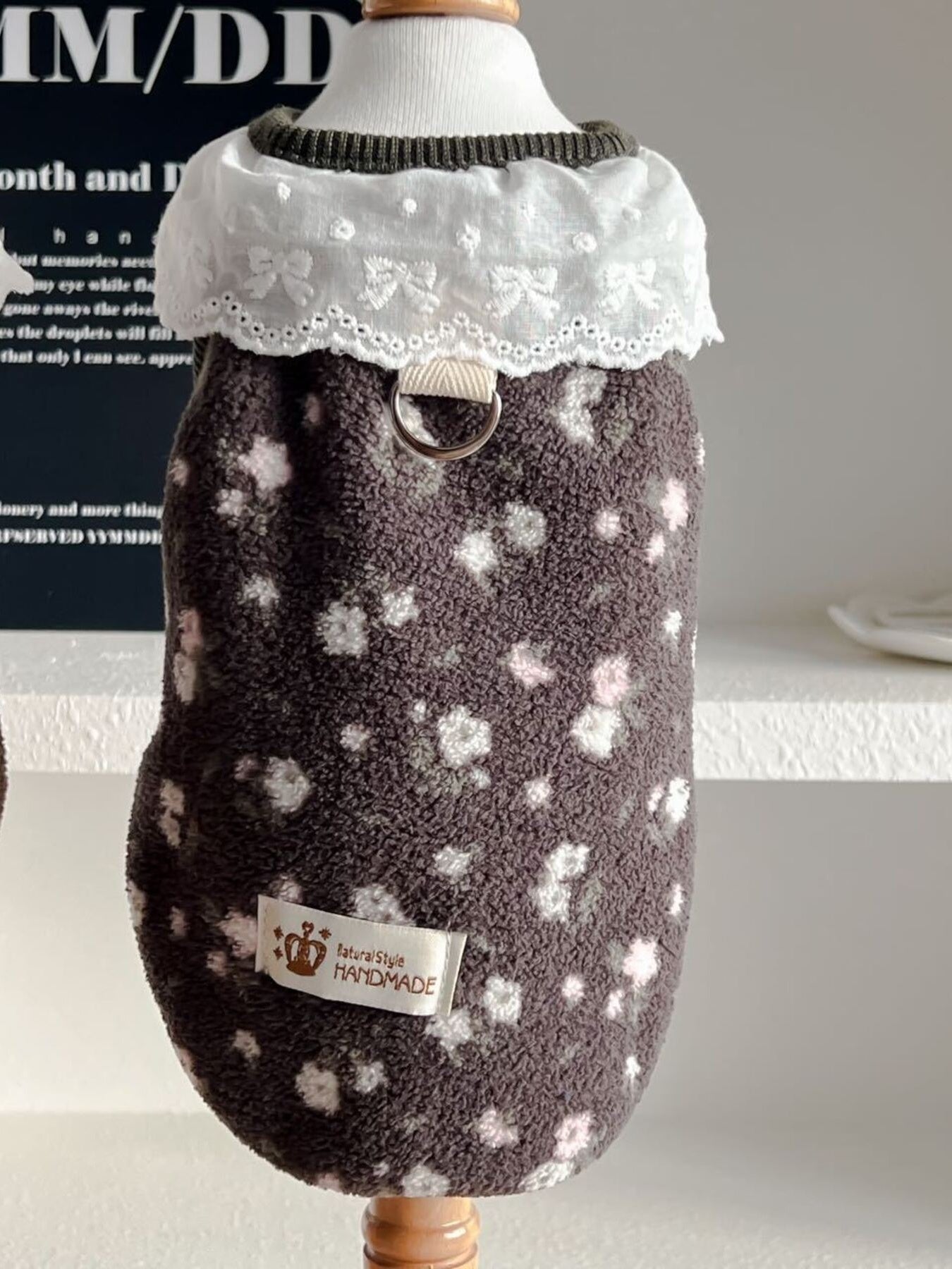 Fleece Pet Top with Lace Collar - Loving It Shop