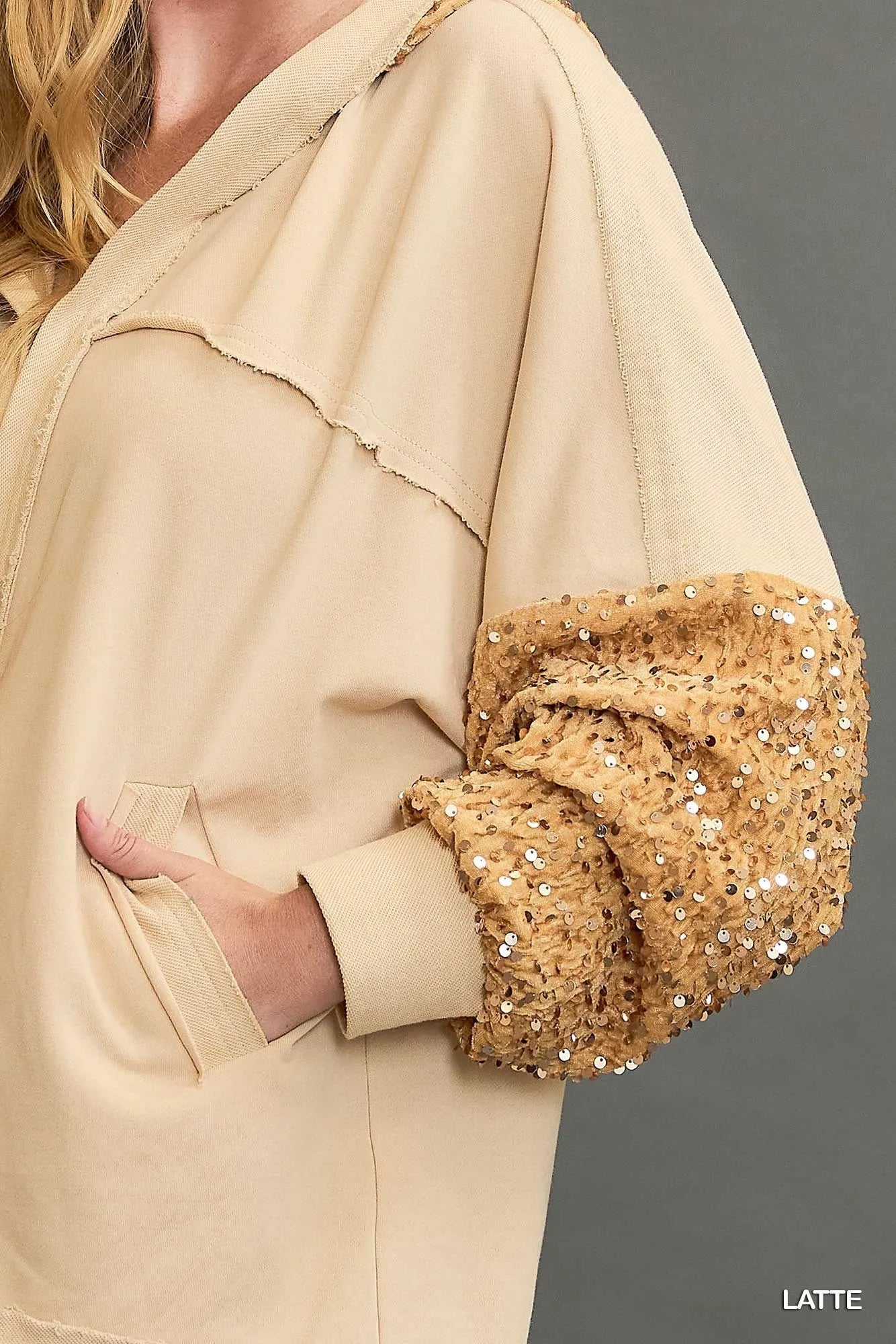 Sequined French Terry Jacket