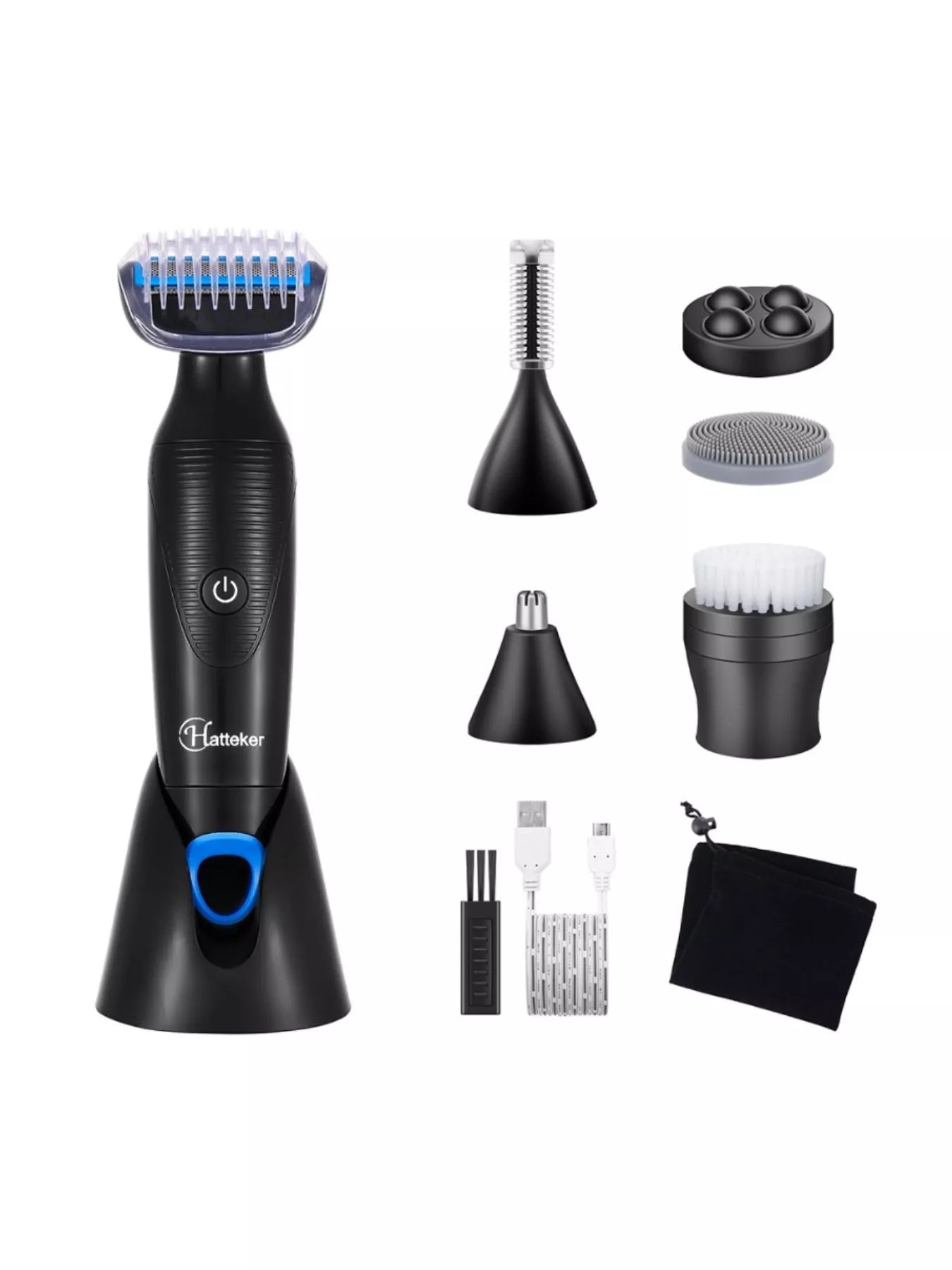 6 in 1 Grooming Kit USB Rechargeable Waterproof Hair Removal - Loving It Shop