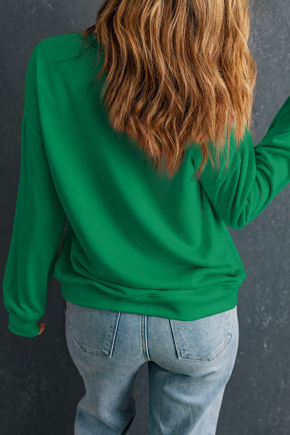 Dark Green St Patricks Day Spotty Clover Graphic Sweatshirt - Loving It Shop