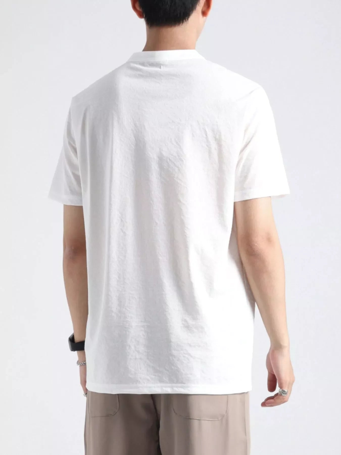 Men's Plus Size Button Detail Short Sleeve Top - Loving It Shop
