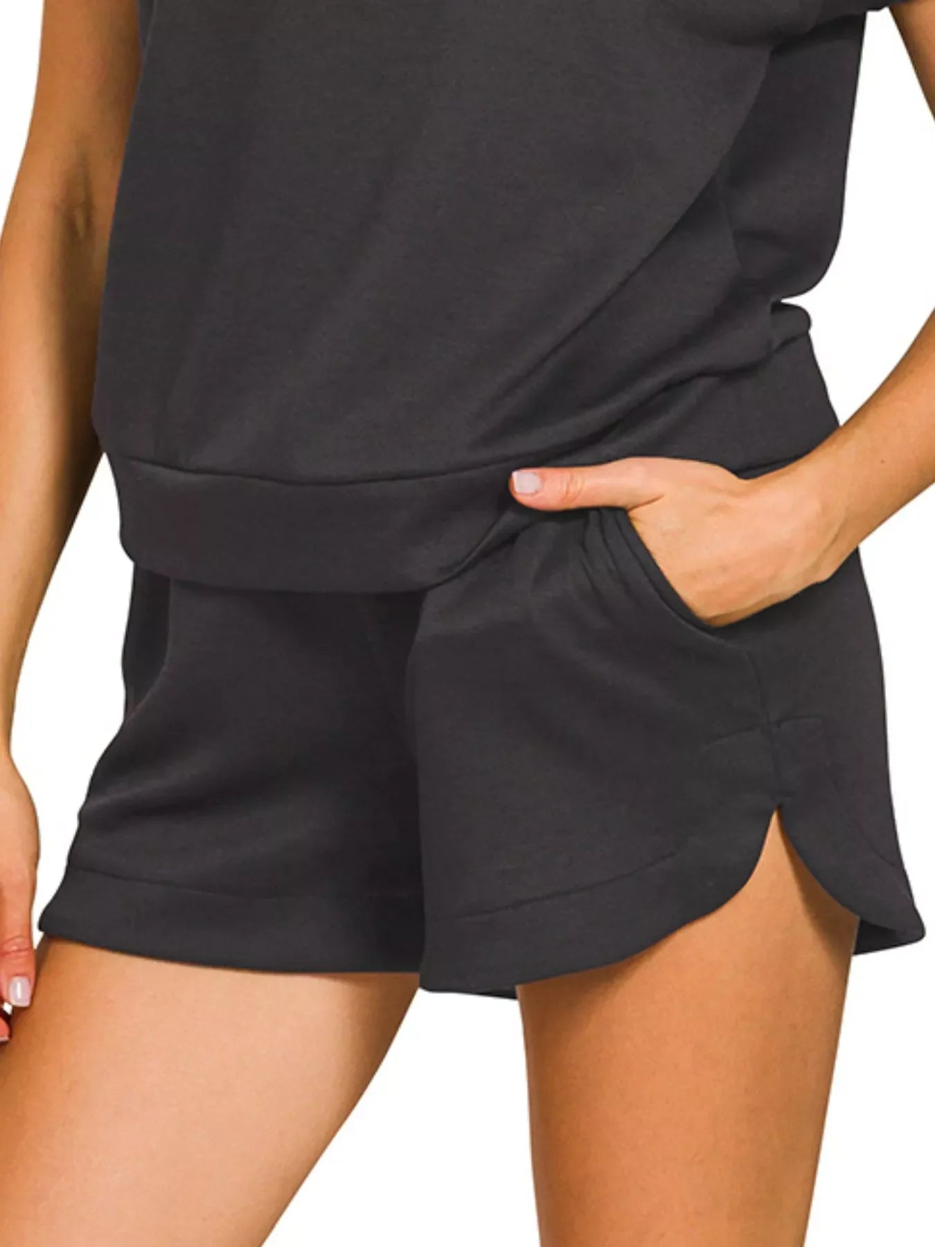 Scuba High Neck Half Zip Top and Dolphin Shorts Set