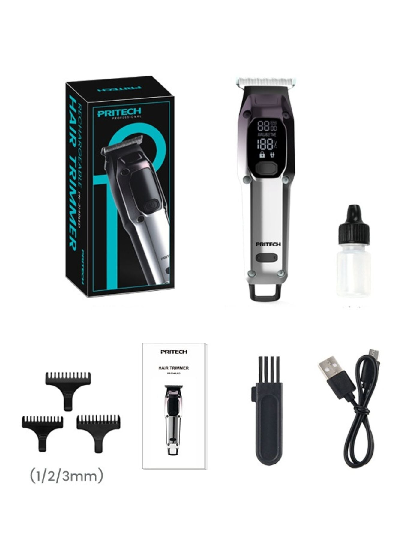 Cordless Hair Clipper with LED Display - Loving It Shop