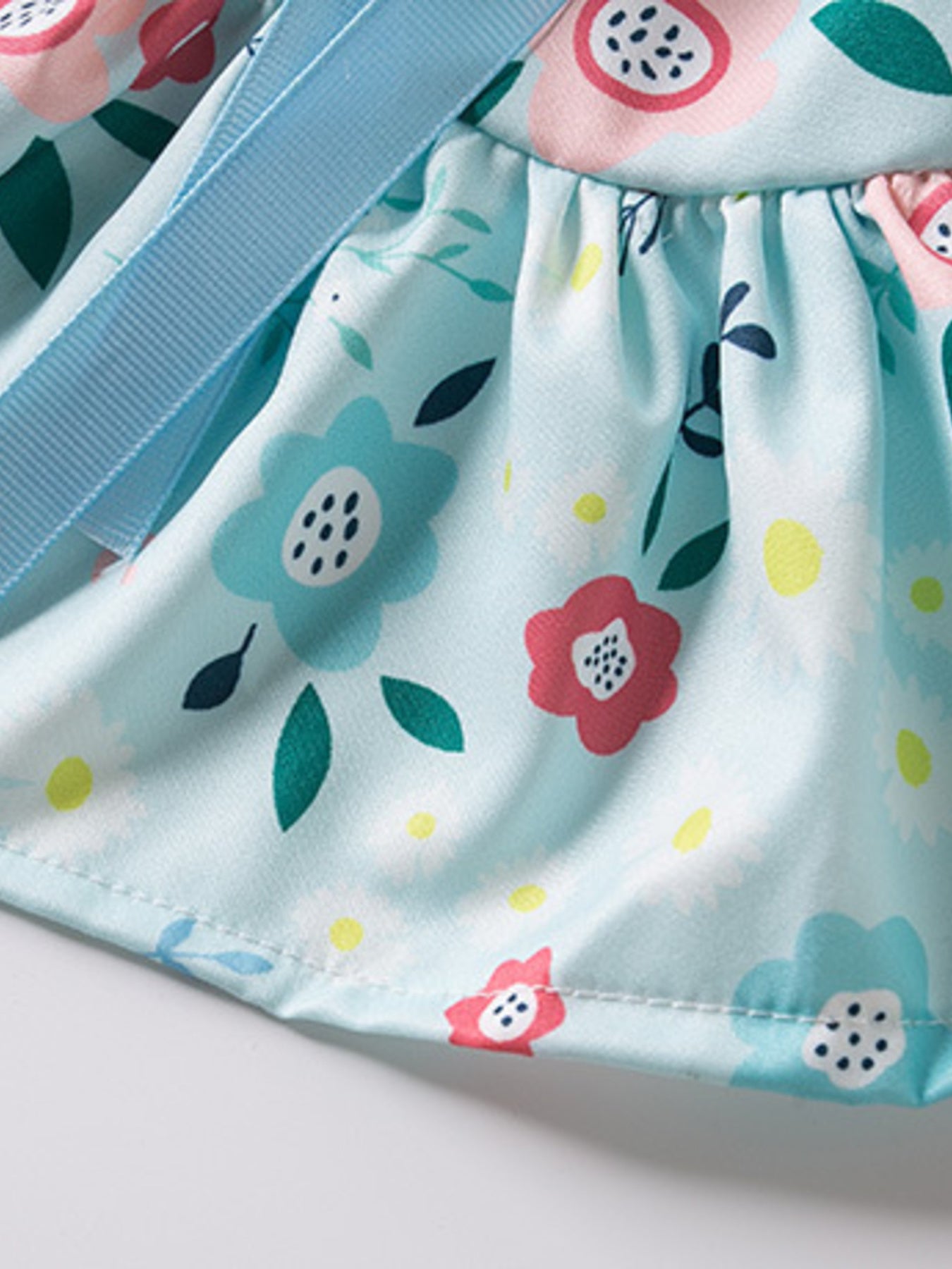 Floral Print Bow Decor Pet Dress - Loving It Shop