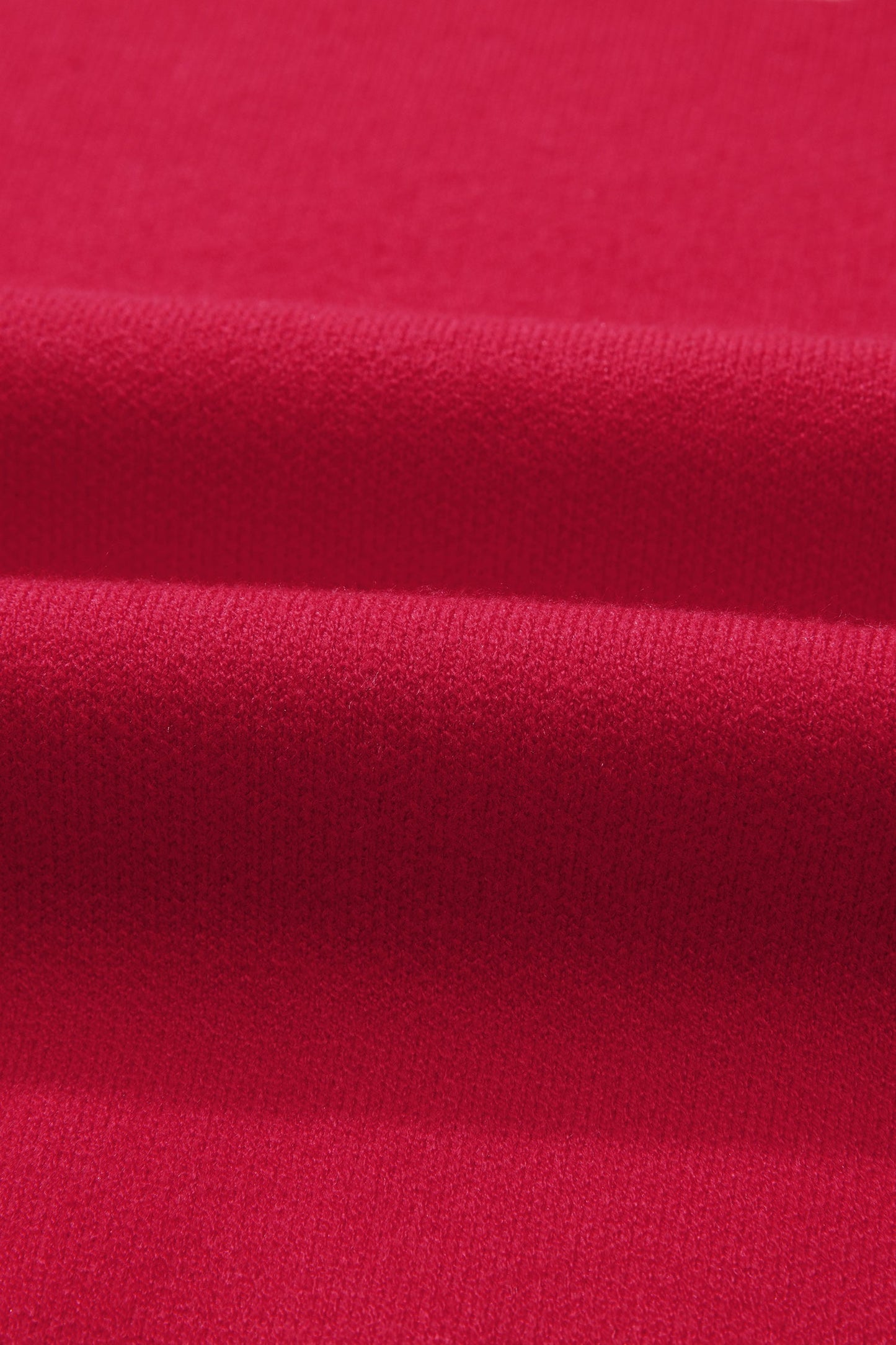 Fiery Red HO HO HO MERRY CHRISTMAS Drop Shoulder Loose Sweater