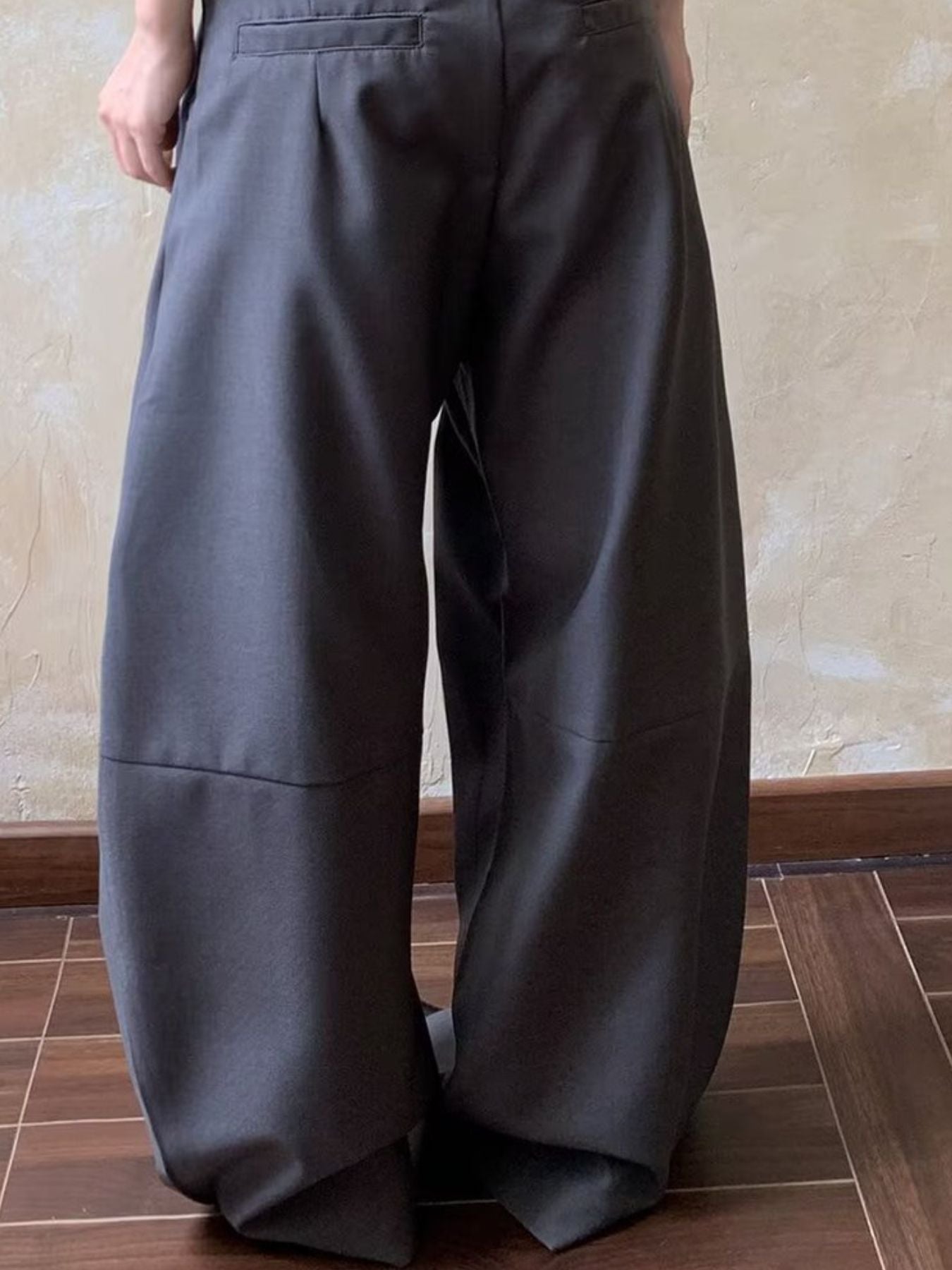 Men's Plus Size Wide Leg Pleated Detail Pants