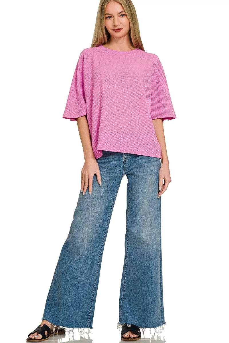 Double Knit Short Sleeve Top