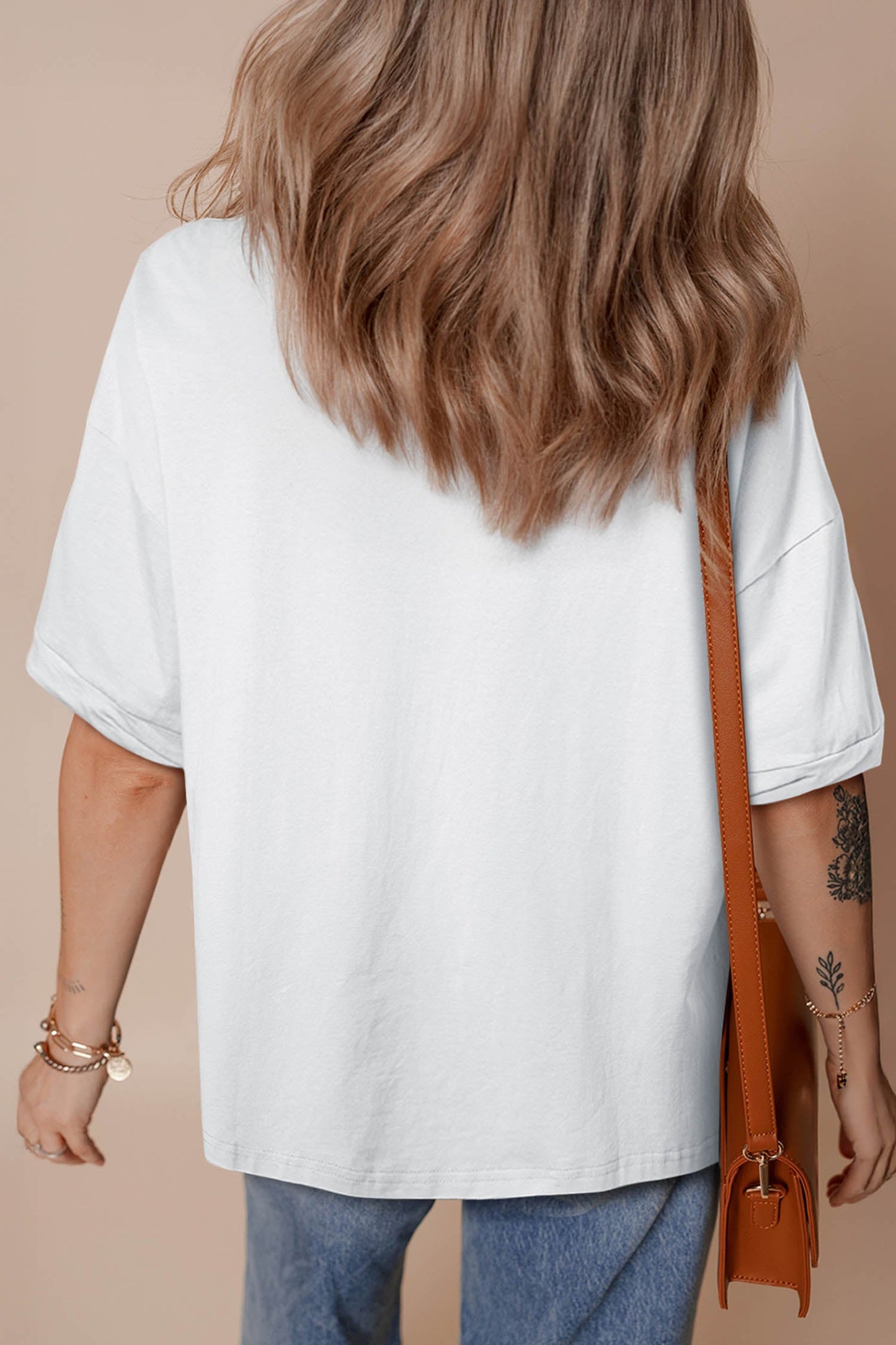 White American Honey Bow Flower Striped Graphic Tee - Loving It Shop